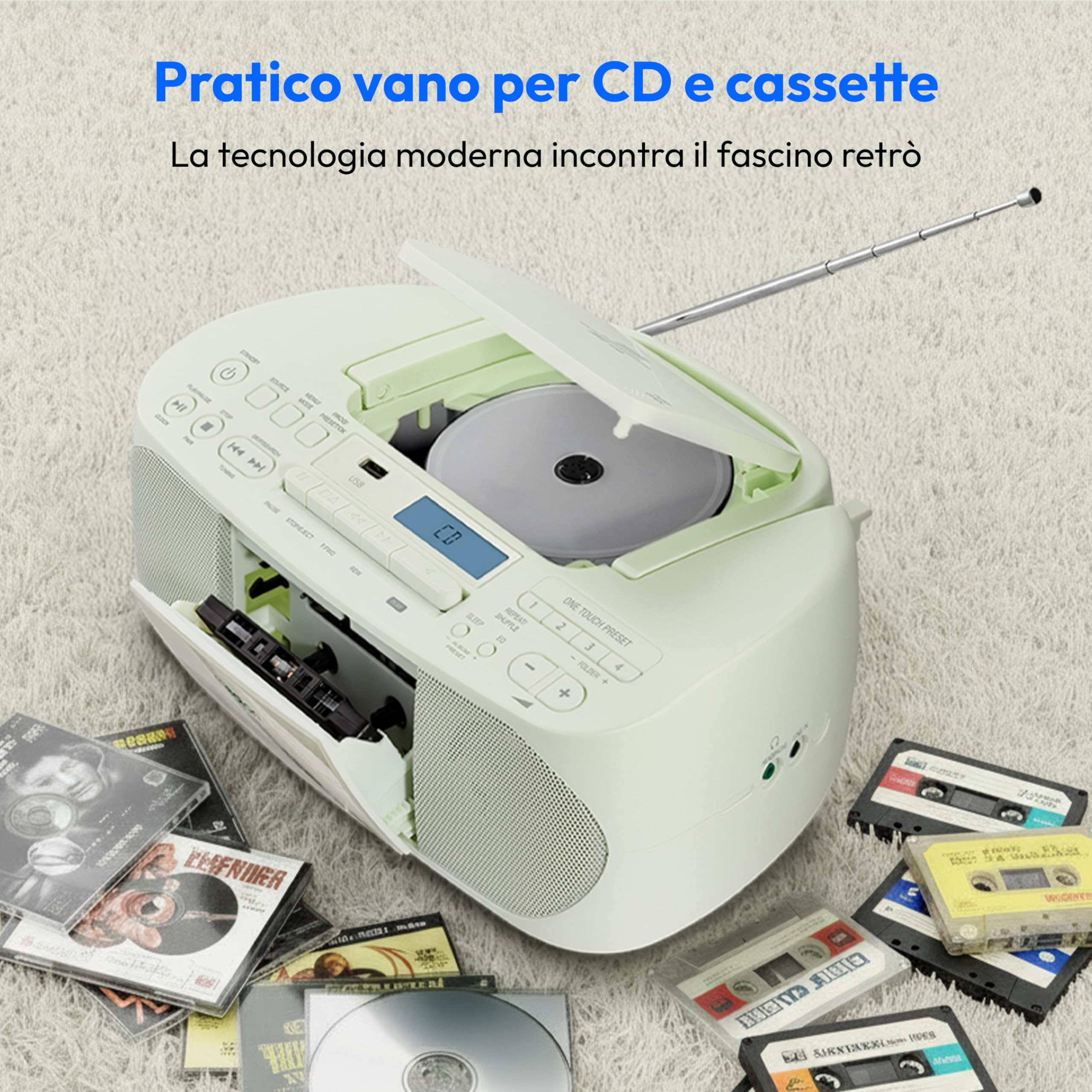 MEDION LIFE DRX-1 Plus boombox verde con CD