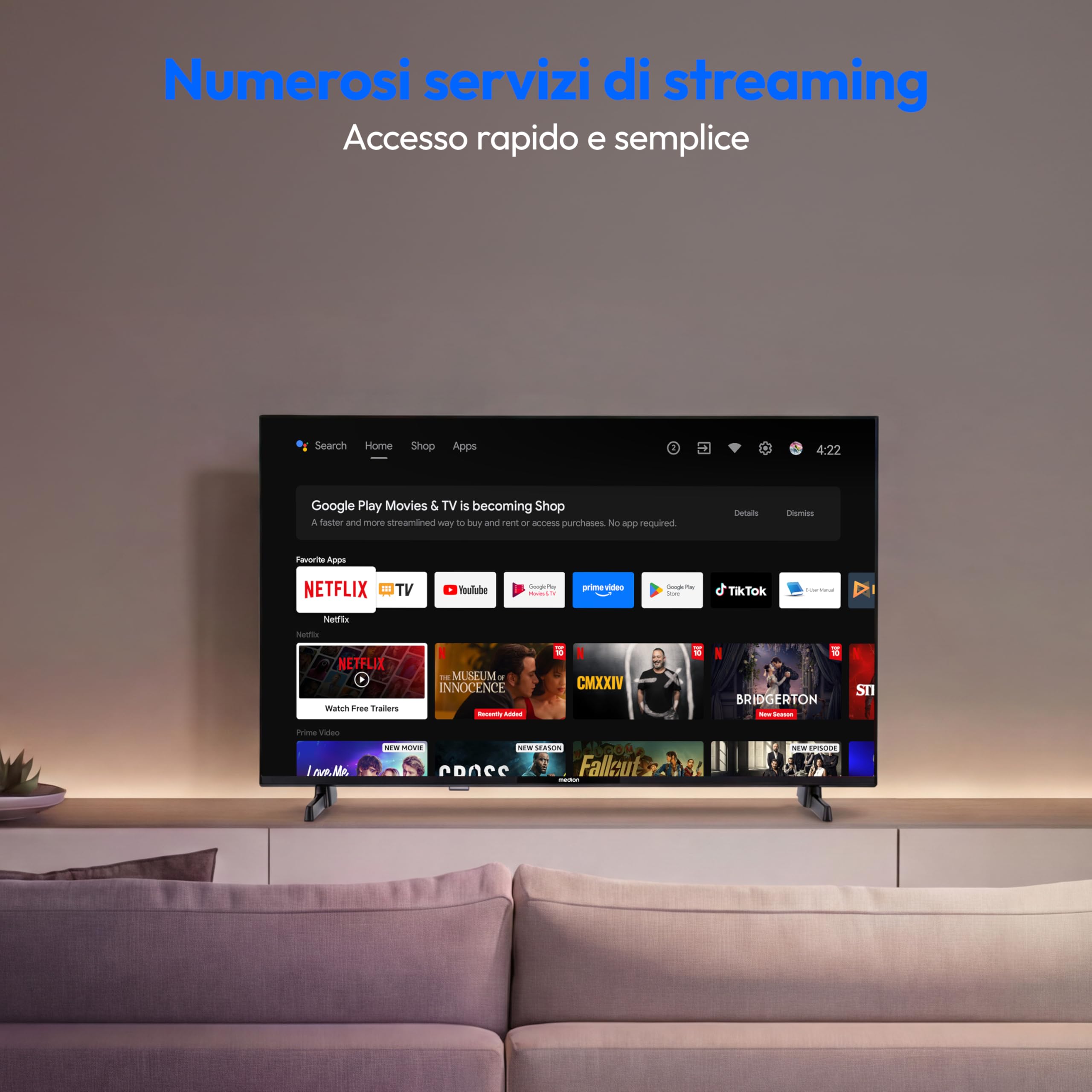 Medion P14031 Smart TV 40 Pollici Full HD Android HDR