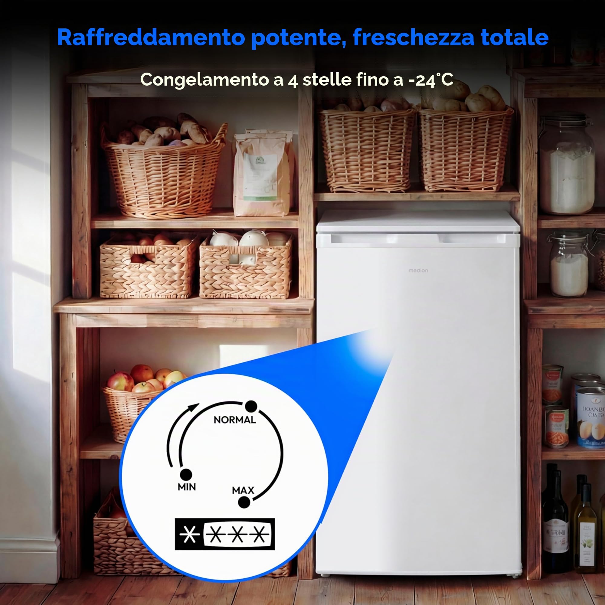 MEDION MD 37688 congelatore 64 litri 85 cm 4 stelle