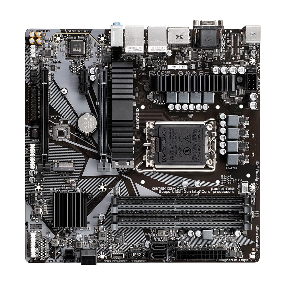 Gigabyte Q670M D3H scheda madre DDR4 LGA1700