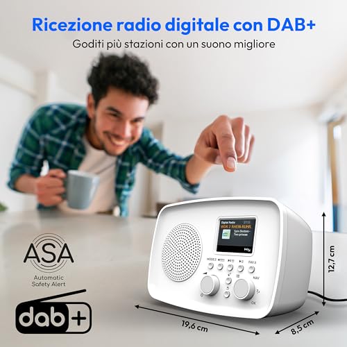 MEDION DRE-1 radio DAB+ Bluetooth FM sveglia bianca