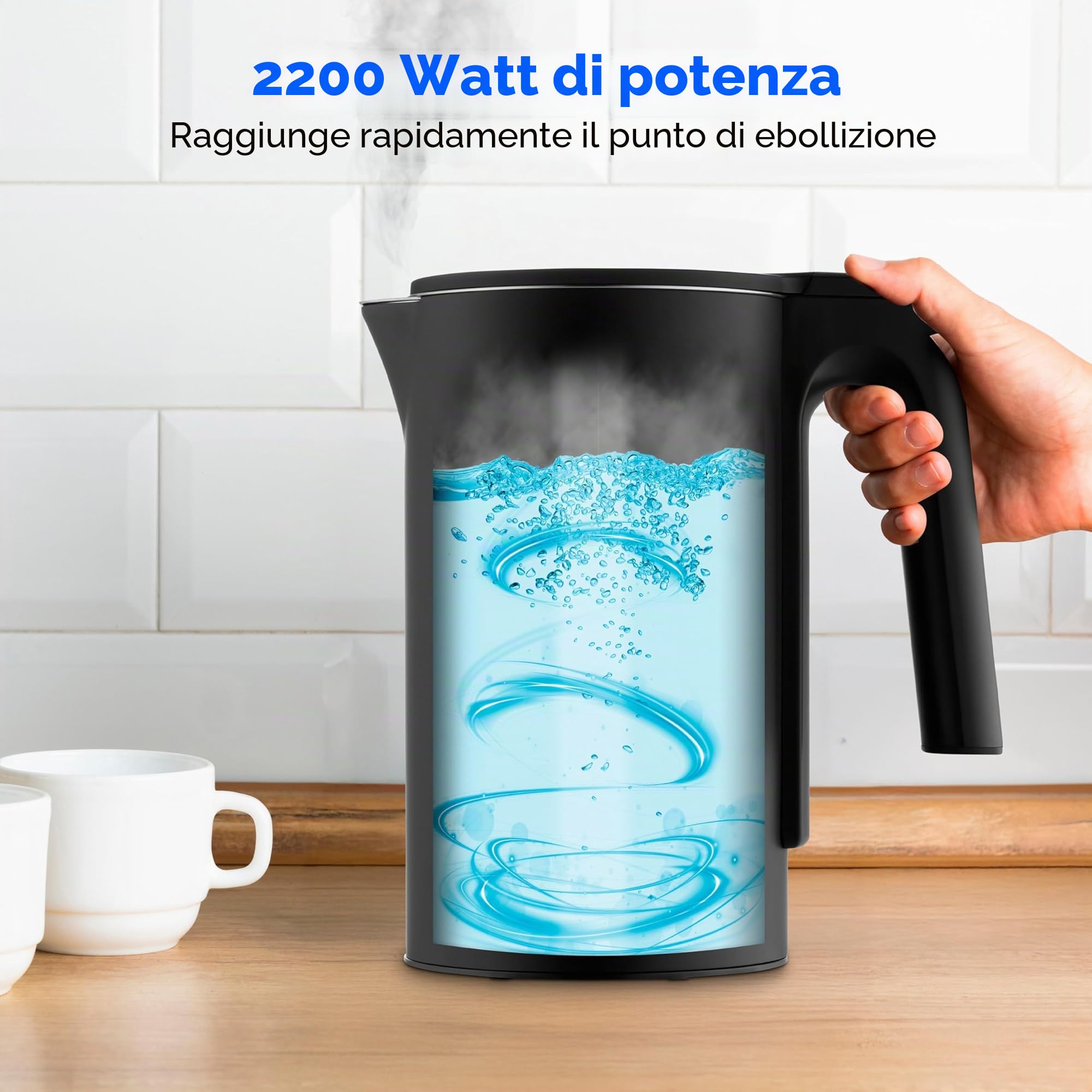 Medion Life MD12106 bollitore elettrico 1,5 L nero digitale