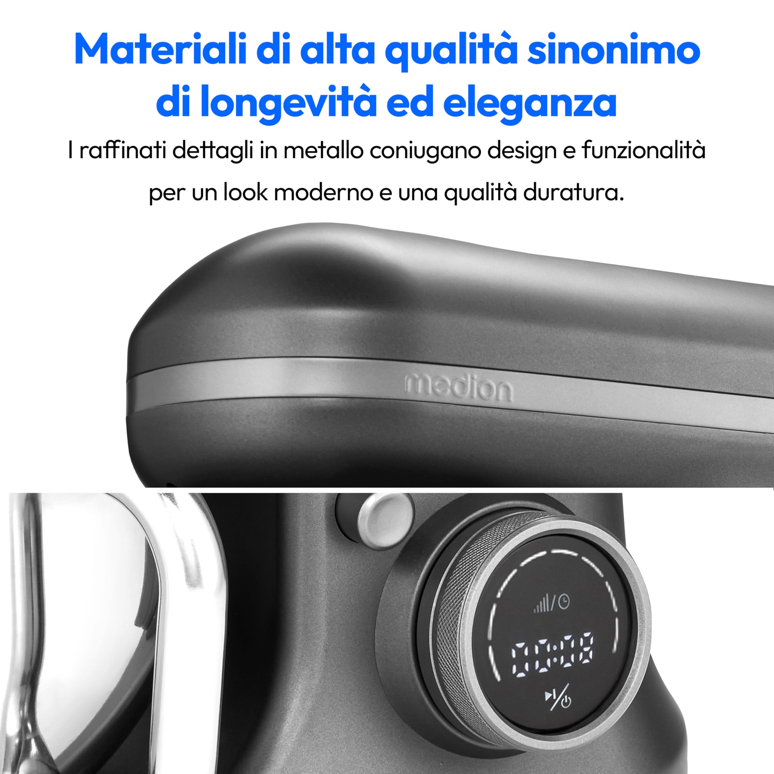 MEDION MD18420 robot da cucina 5 litri antracite gelato