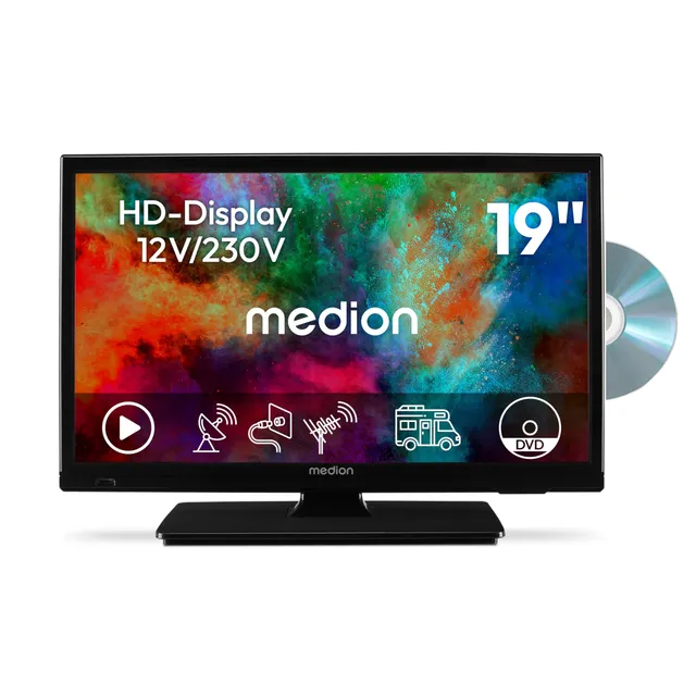 Medion MD819001 TV LED 19" HD con DVD e 12V camper