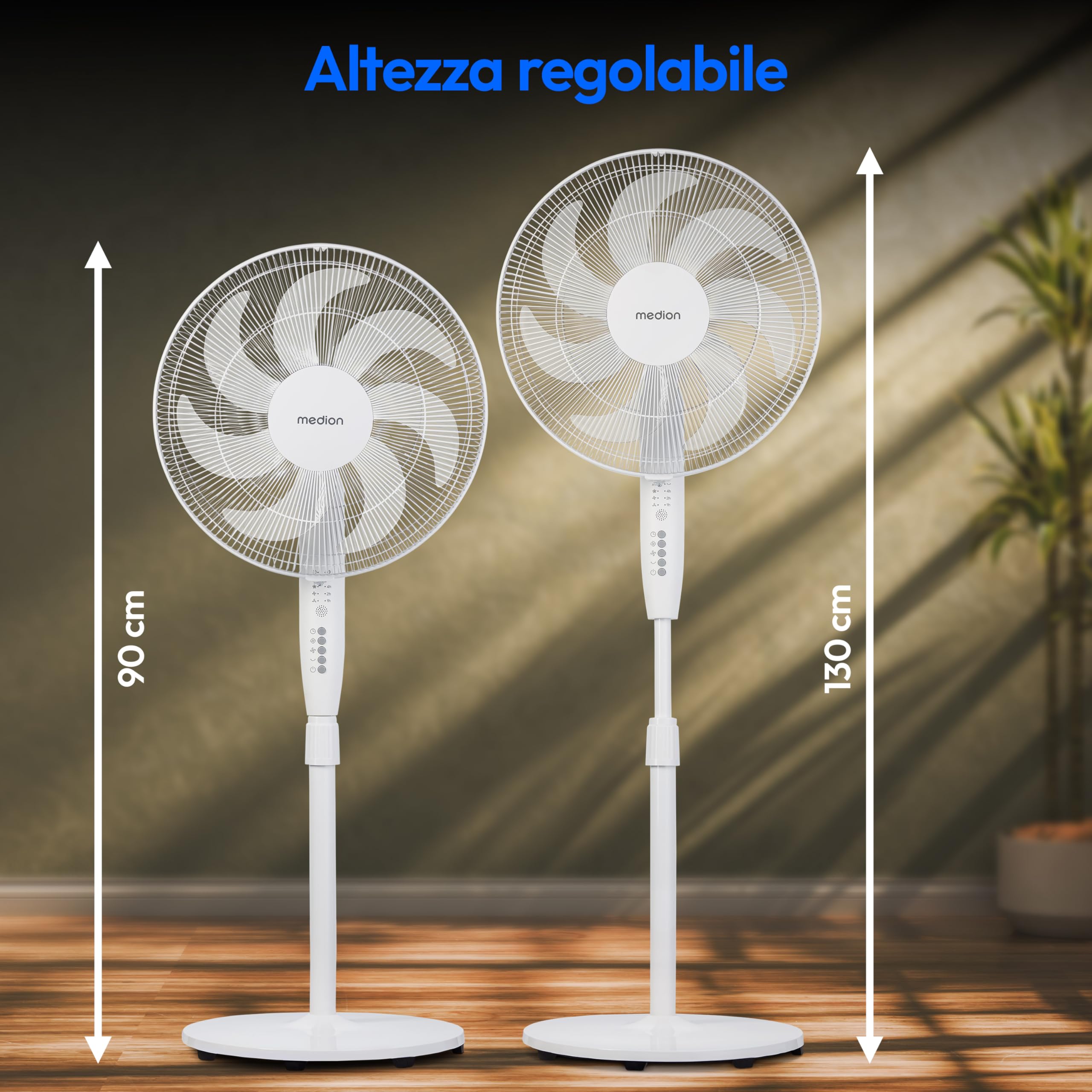 MEDION P21 SF ventilatore a piantana nero 130 cm telecomando