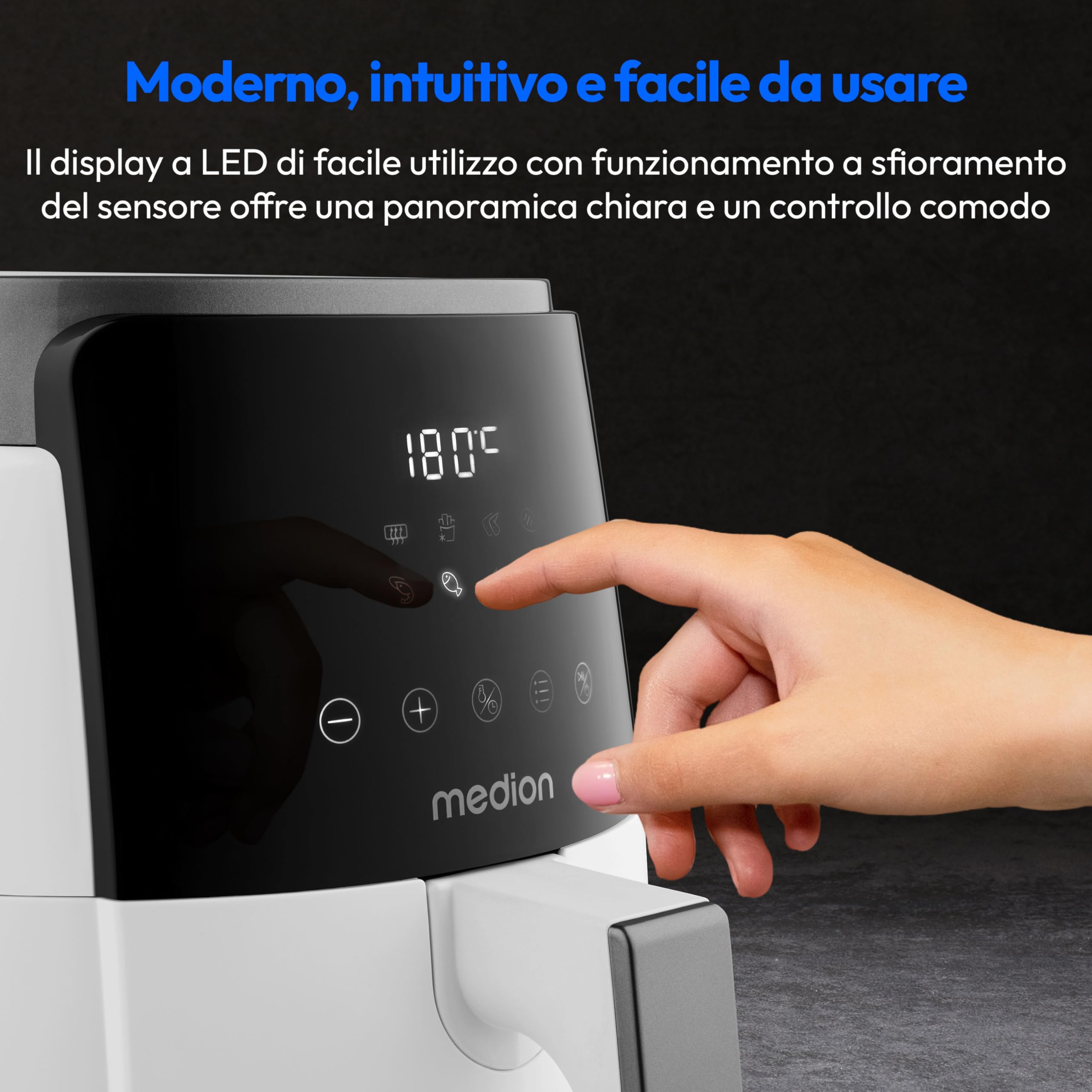 Medion Life P40 L MD13030 friggitrice ad aria 4,7L bianca