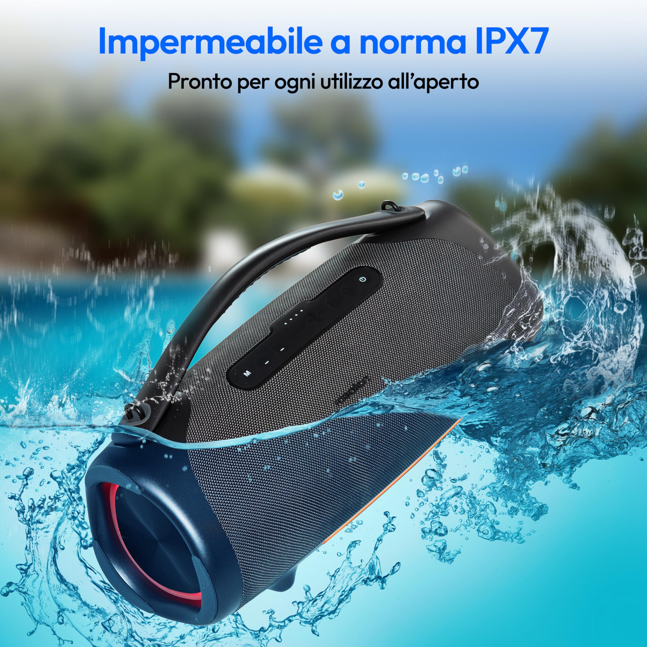 MEDION P61768 altoparlante Bluetooth 100W IPX7 RGB