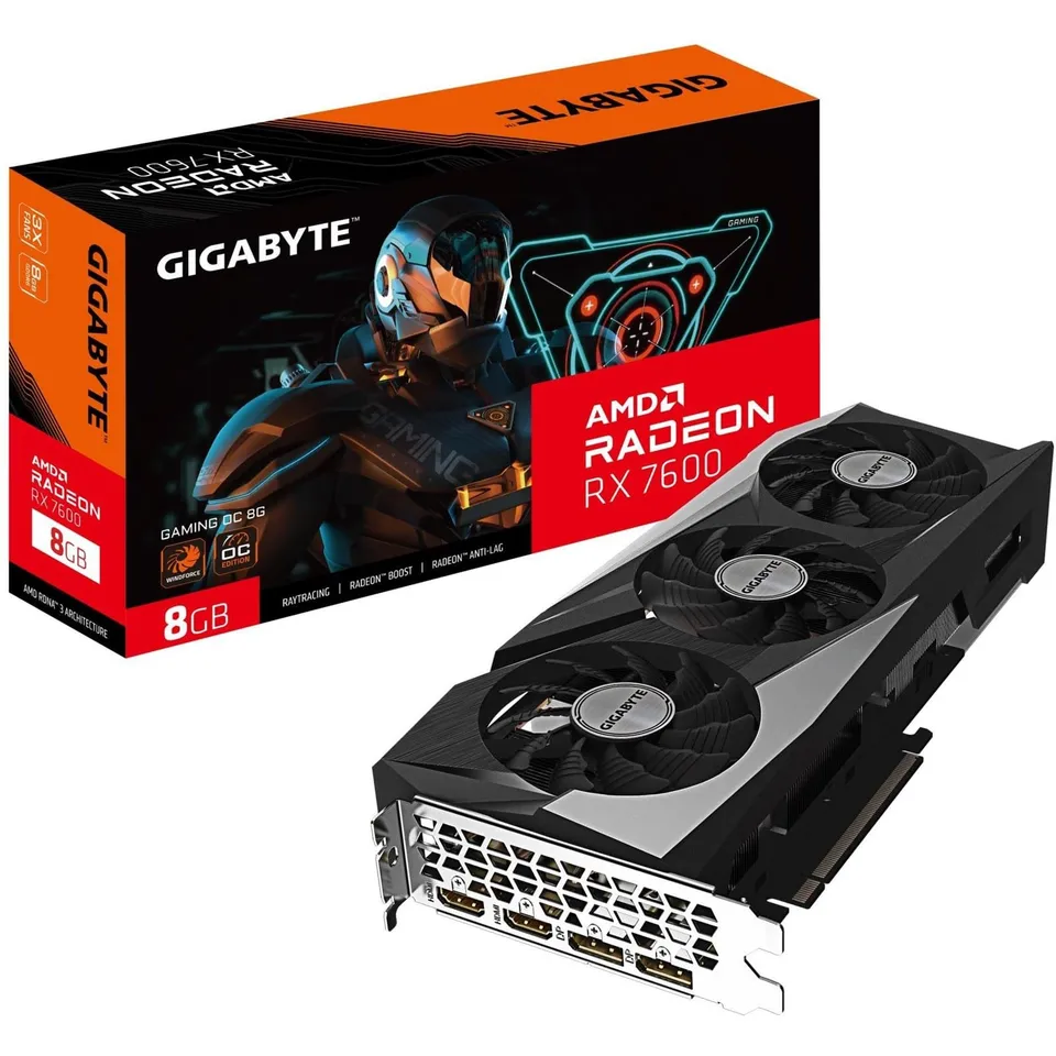 GIGABYTE RX 7600 Gaming OC 8G scheda video GDDR6