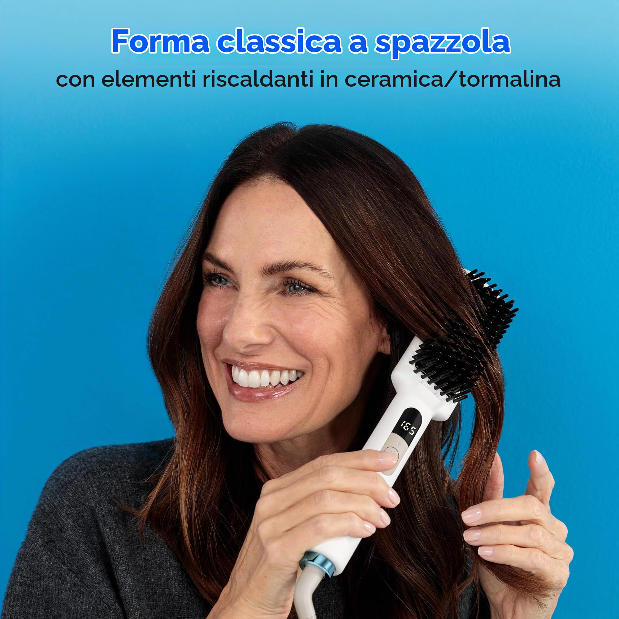 MEDION HB1 spazzola lisciante a ioni bianca