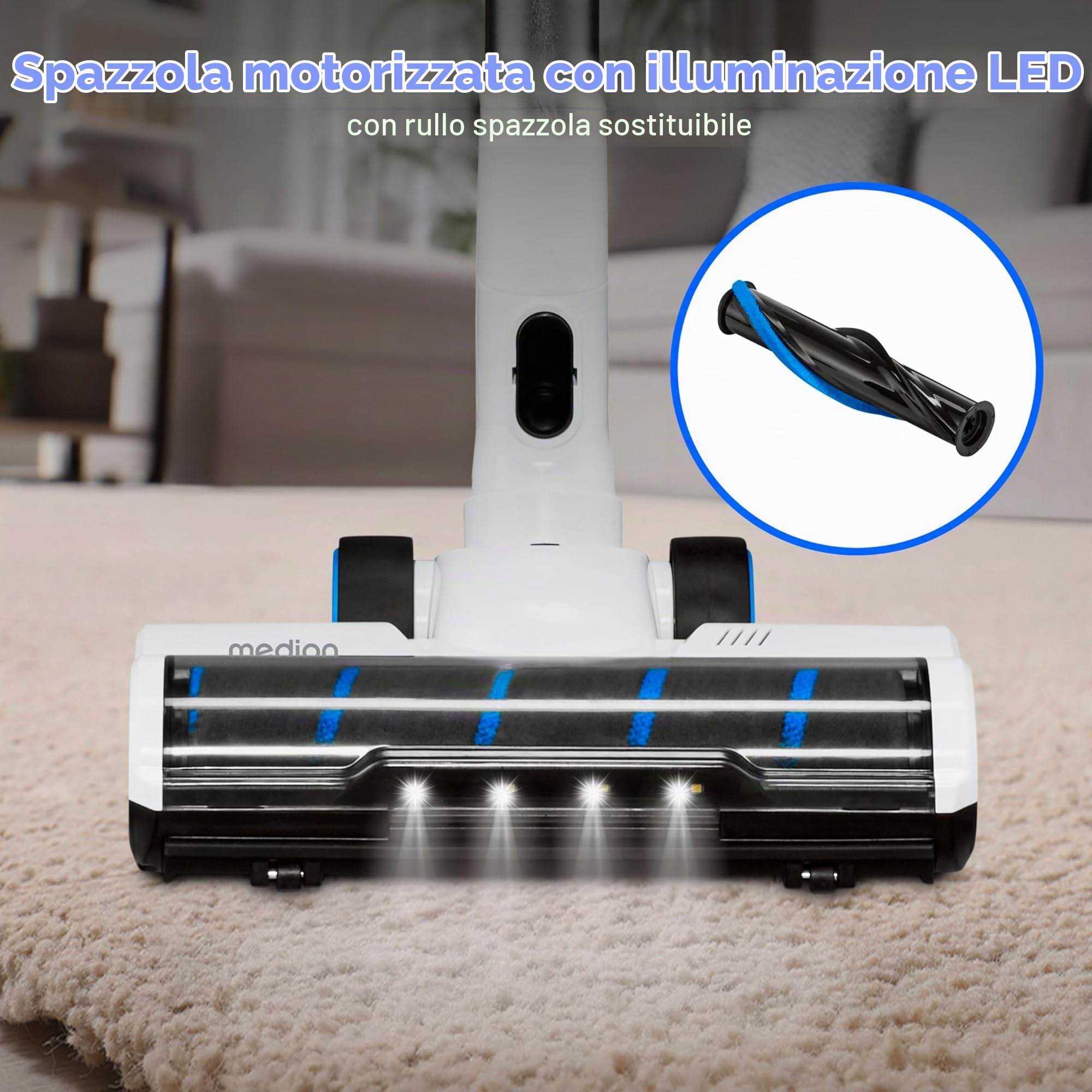 MEDION MD11860 aspirapolvere senza fili 55 min bianco/grigio