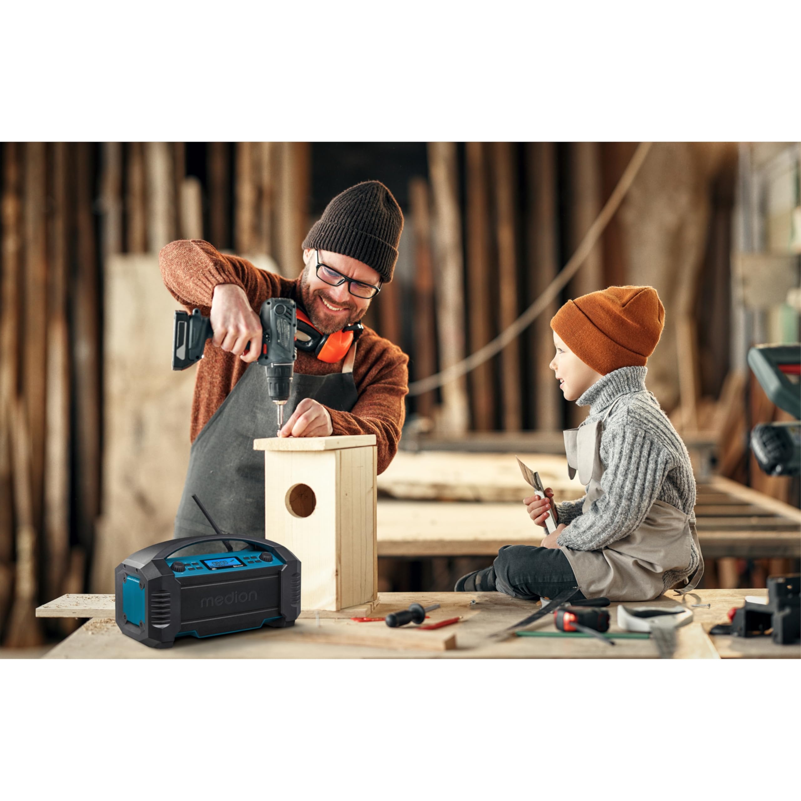 Medion Life E66050 radio da cantiere DAB+ Bluetooth IP54