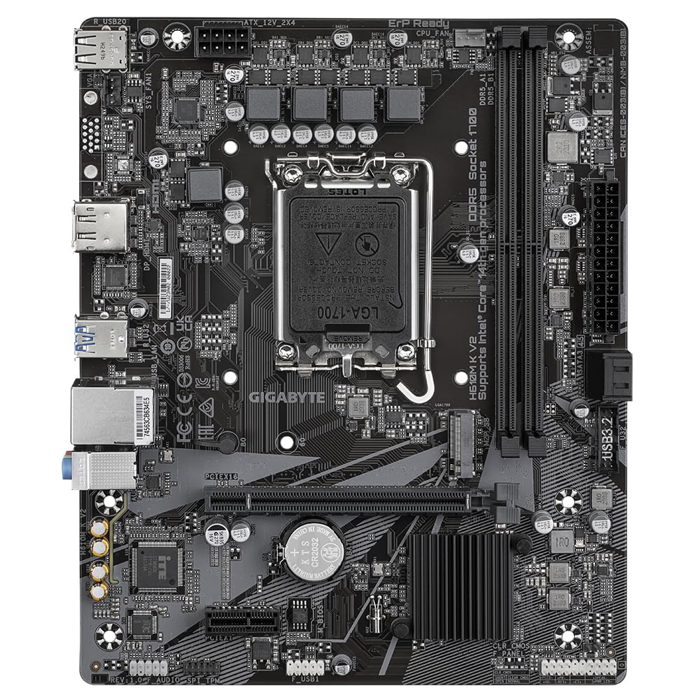 GIGABYTE H610M K V2 scheda madre DDR5 LGA1700