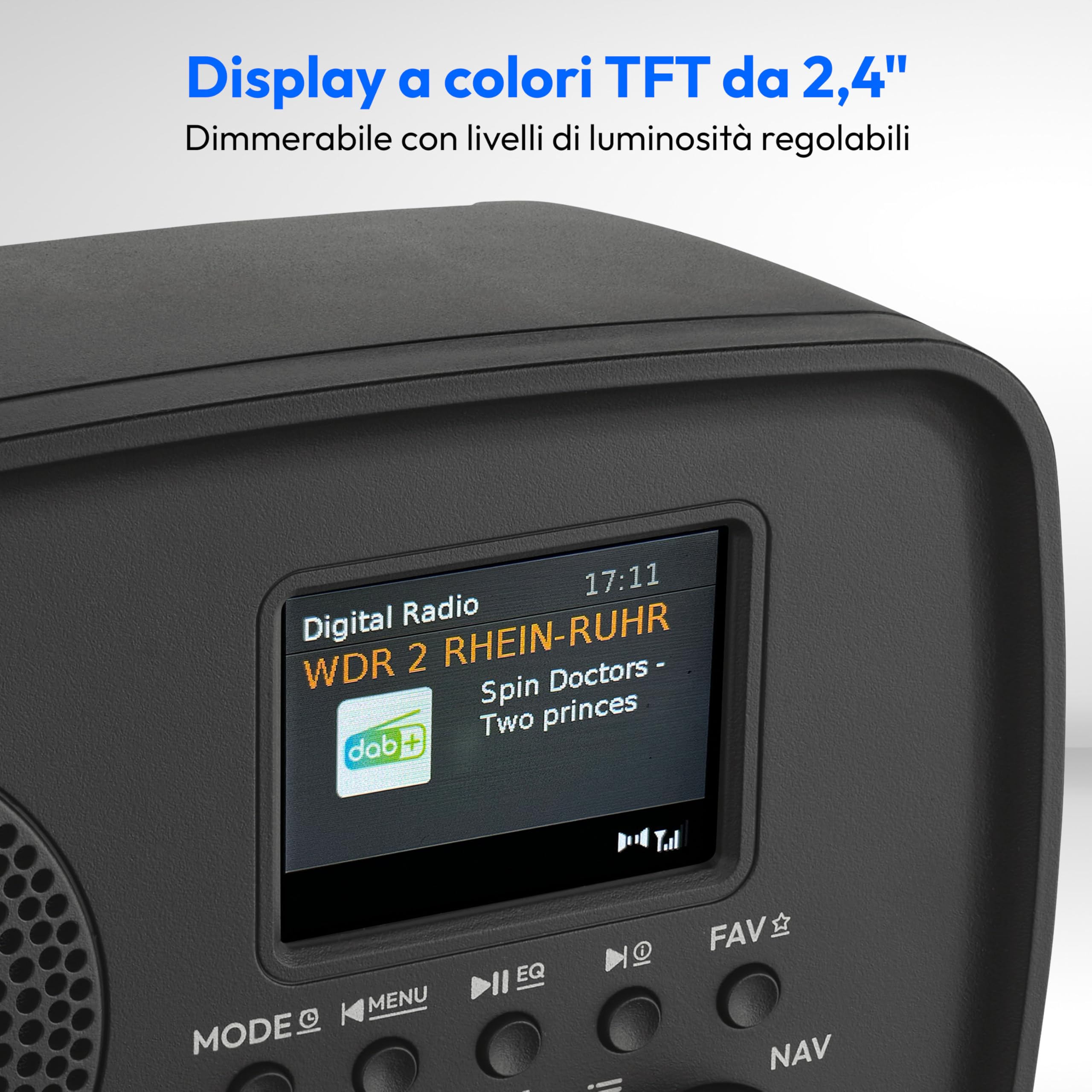 MEDION LIFE DRE-1 radio DAB+ Bluetooth nera antigoccia