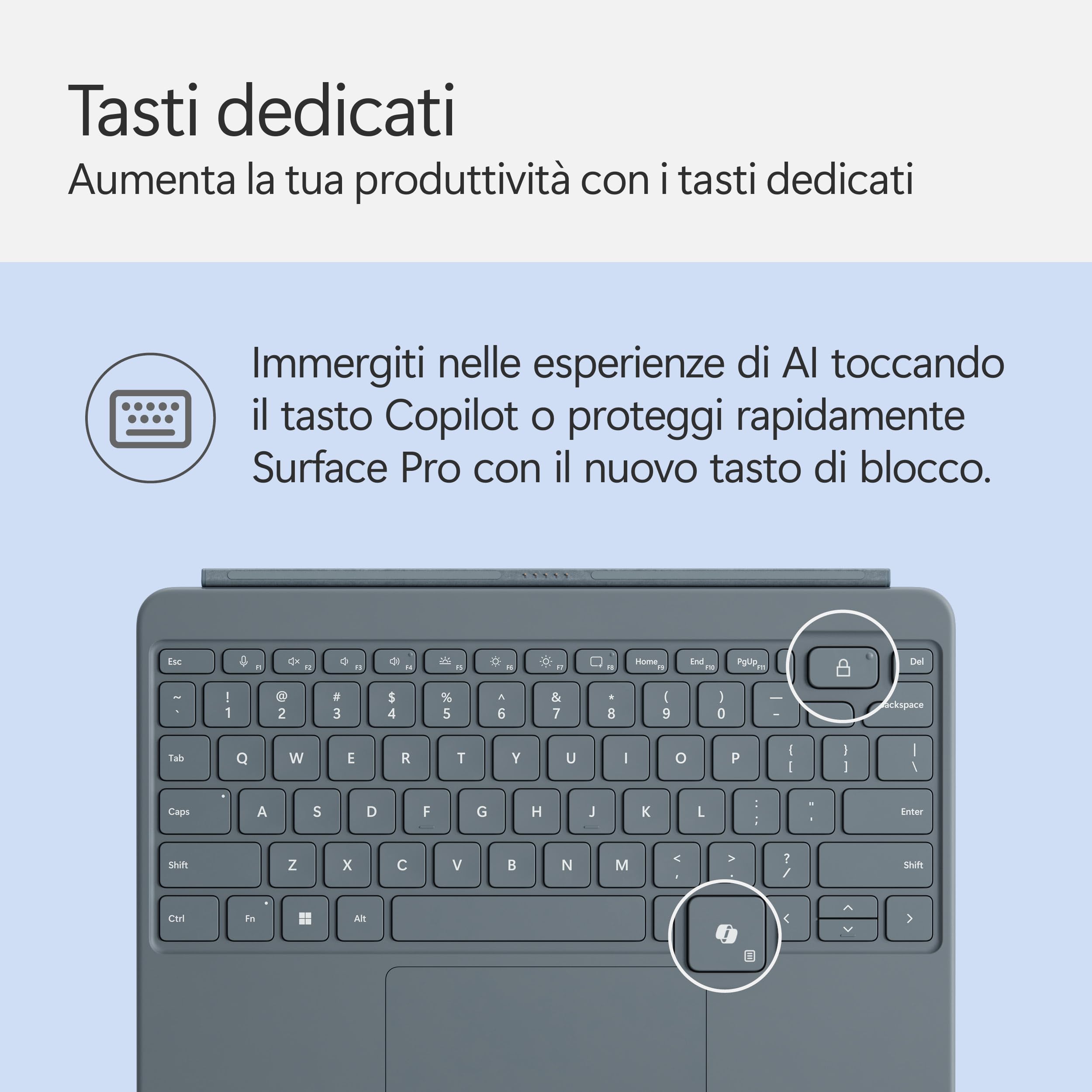Microsoft Surface Pro 12'' tastiera Slim Pen Oceano