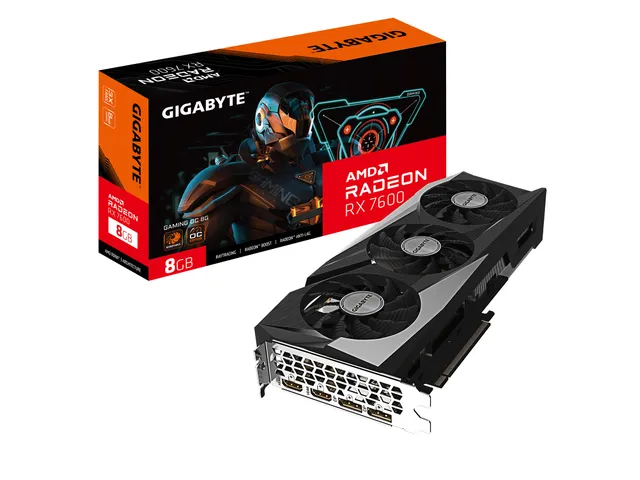 GIGABYTE RX 7600 Gaming OC 8G Scheda video 8GB GDDR6 WINDFORCE