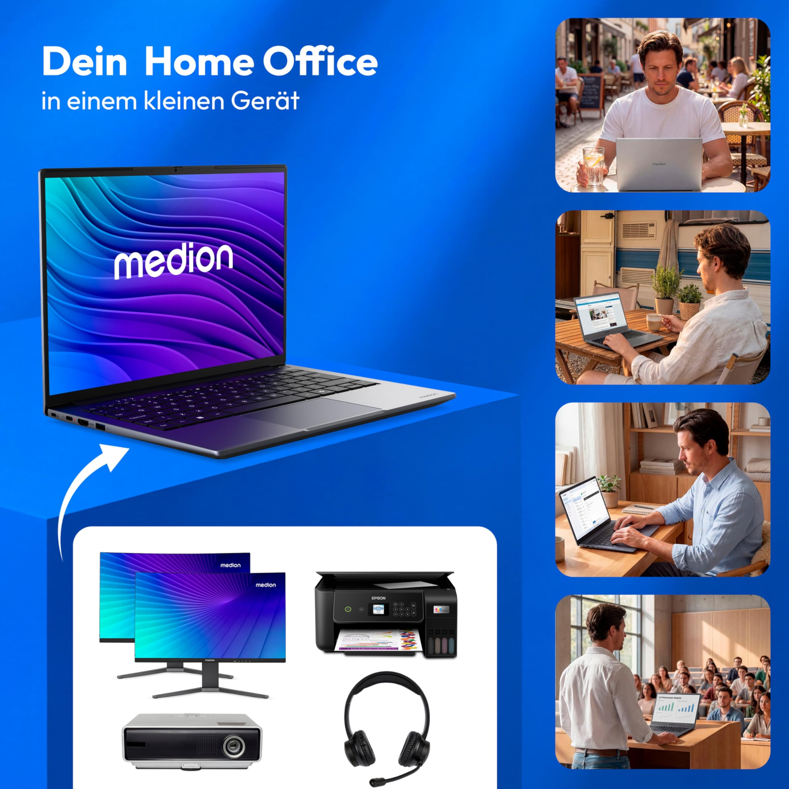 MEDION Avantum 14 E1e notebook 14 pollici 4GB 128GB Full HD