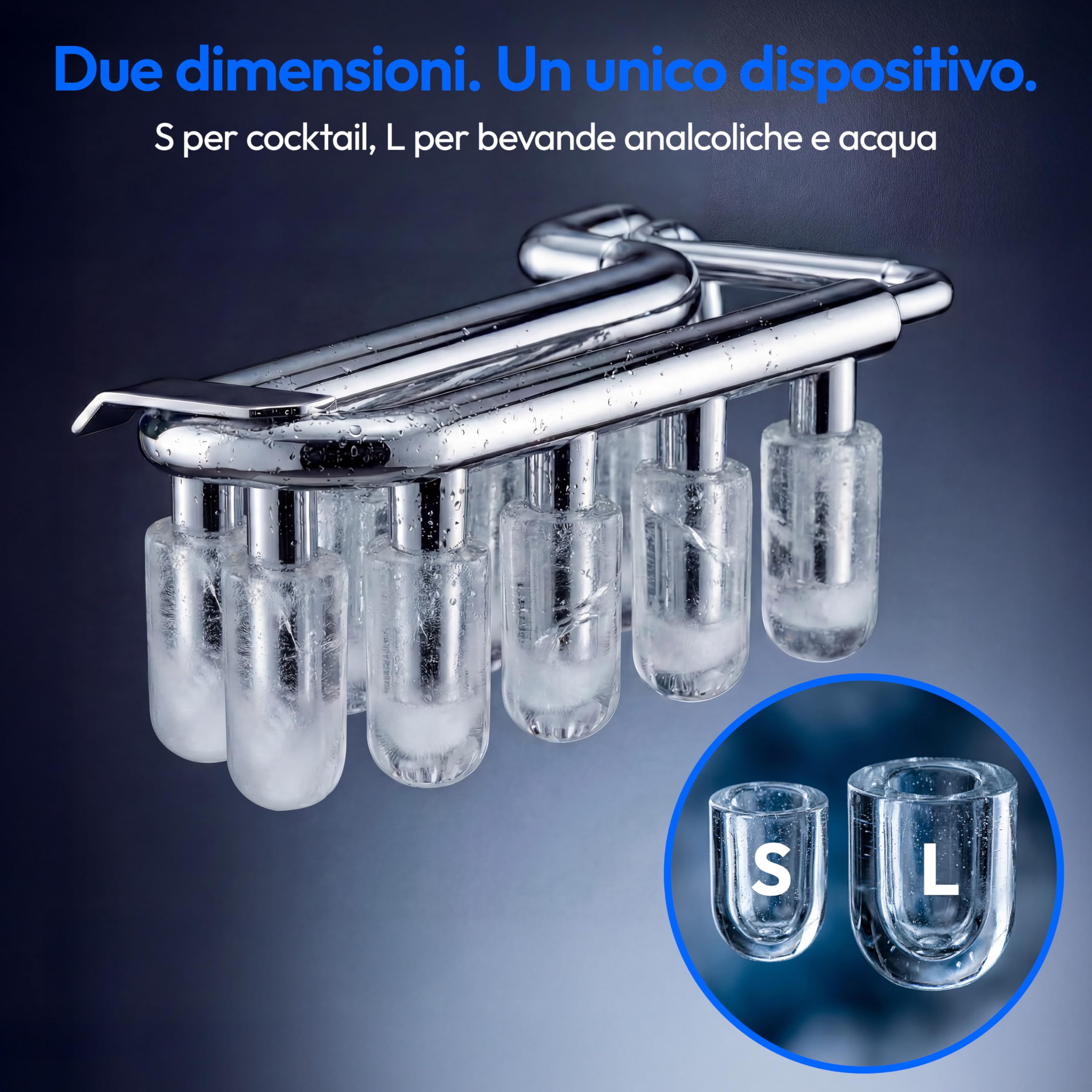 Medion macchina per ghiaccio 12kg 1,1L cubetti S/L autopulizia