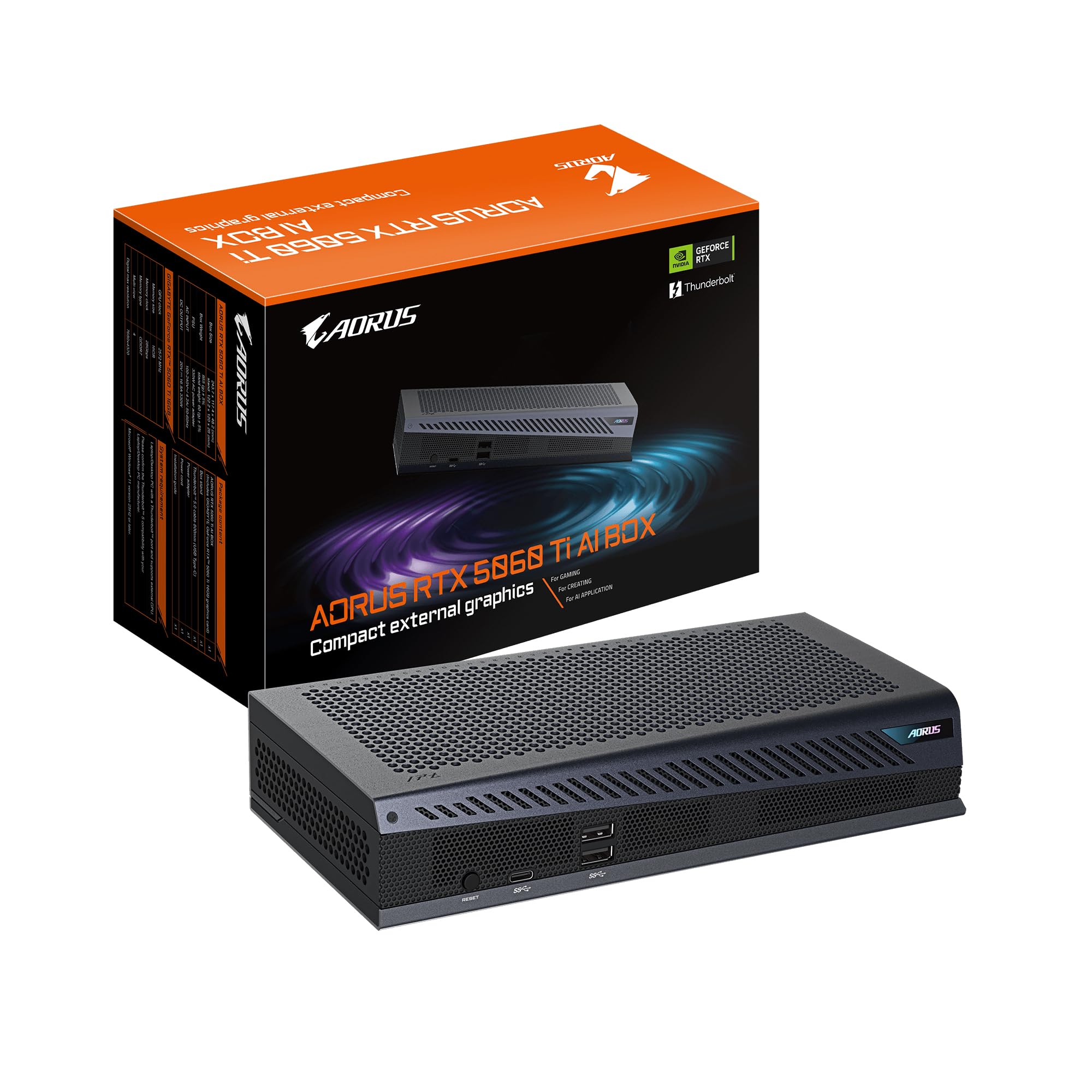 GIGABYTE AORUS RTX 5060 Ti AI BOX scheda video esterna 16GB
