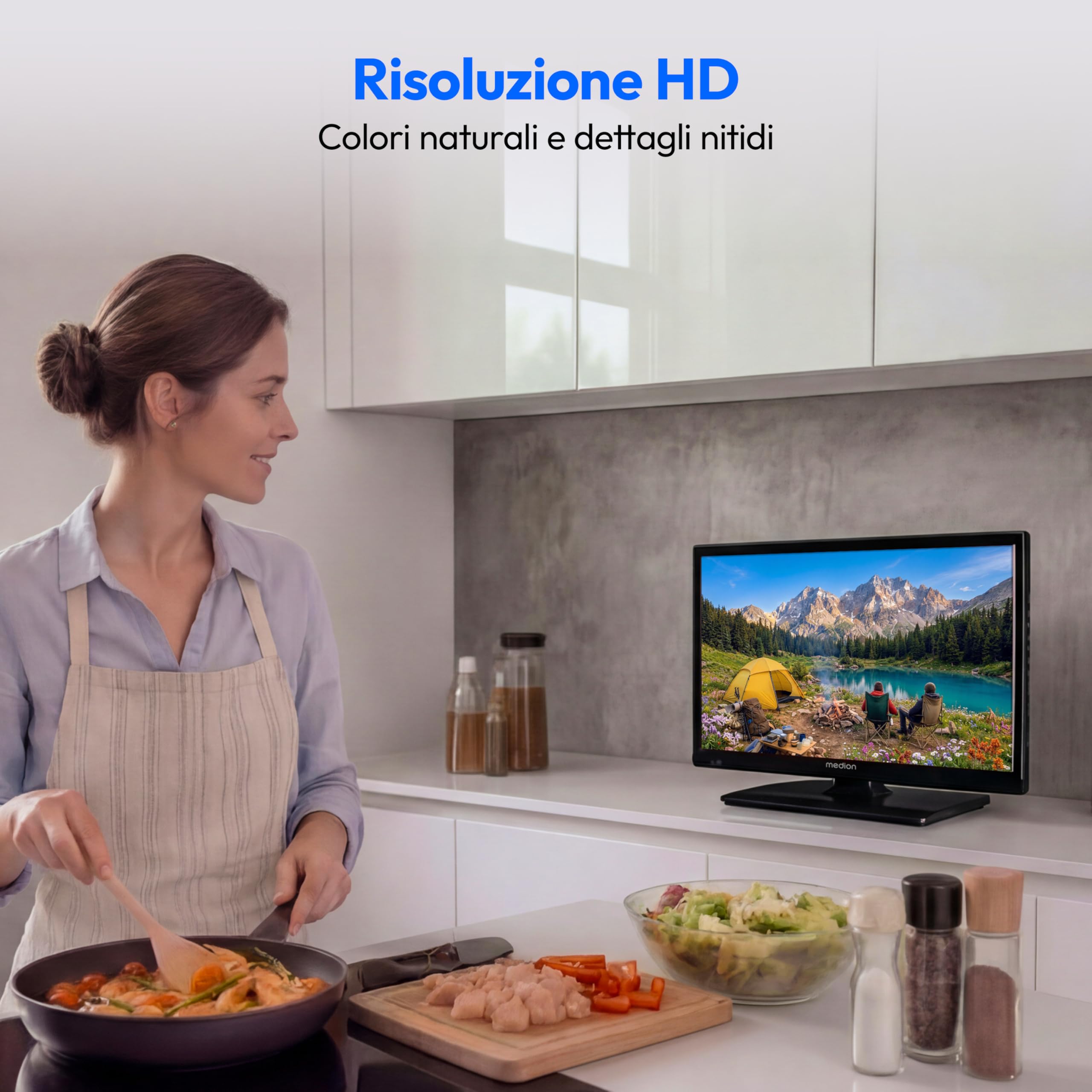 Medion MD819001 TV LED 19" HD con DVD e 12V camper