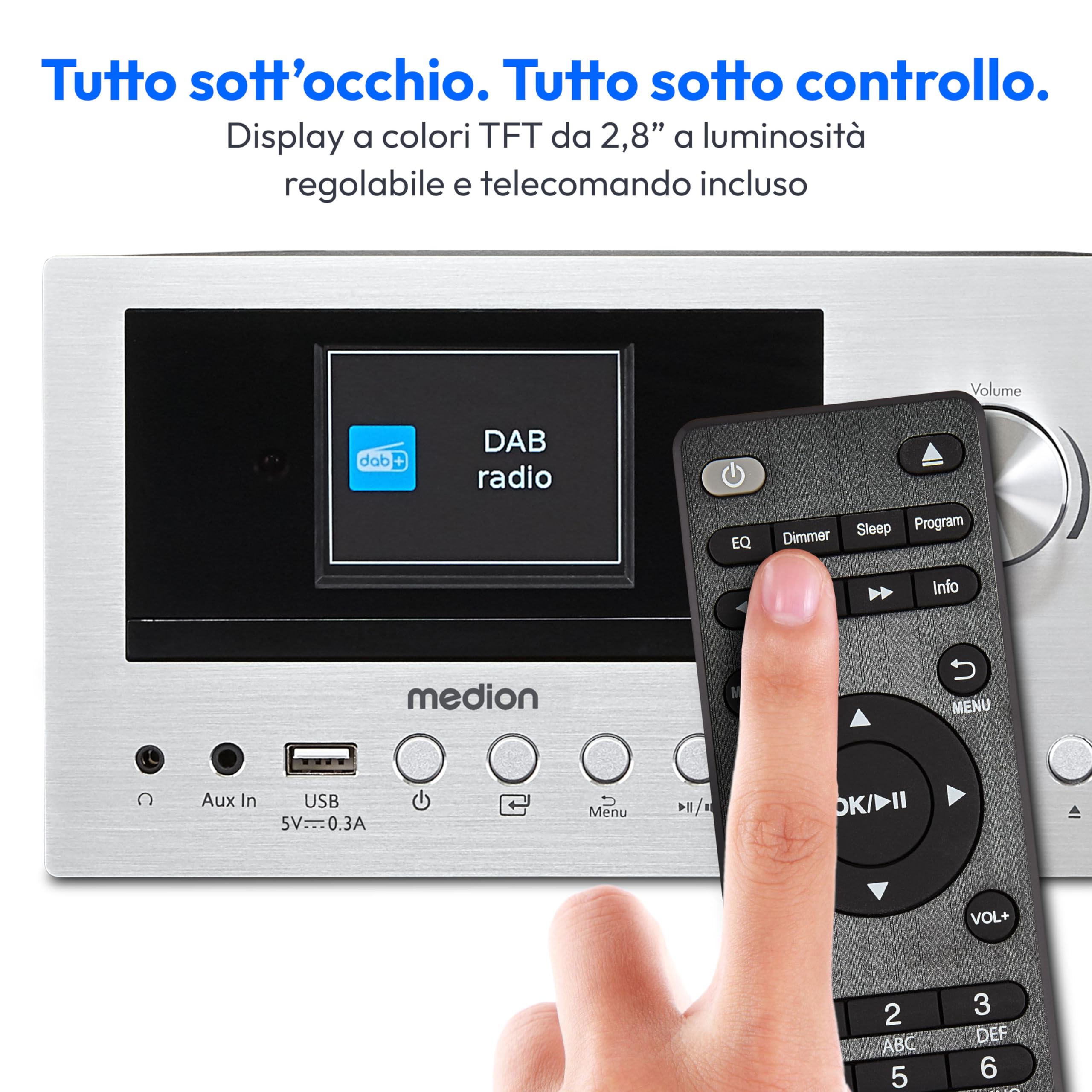 MEDION LIFE MD85008 P85003 micro impianto DAB+