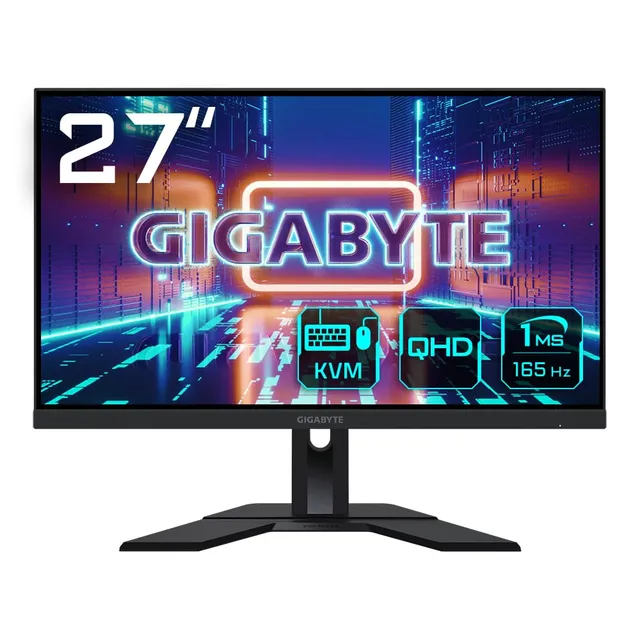 GIGABYTE M27Q P Monitor Gaming 27" QHD 165Hz HDR400 KVM