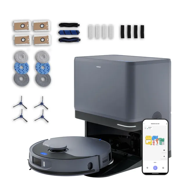 MEDION X55 SW+ Pro robot aspirapolvere 10000 Pa stazione 3in1