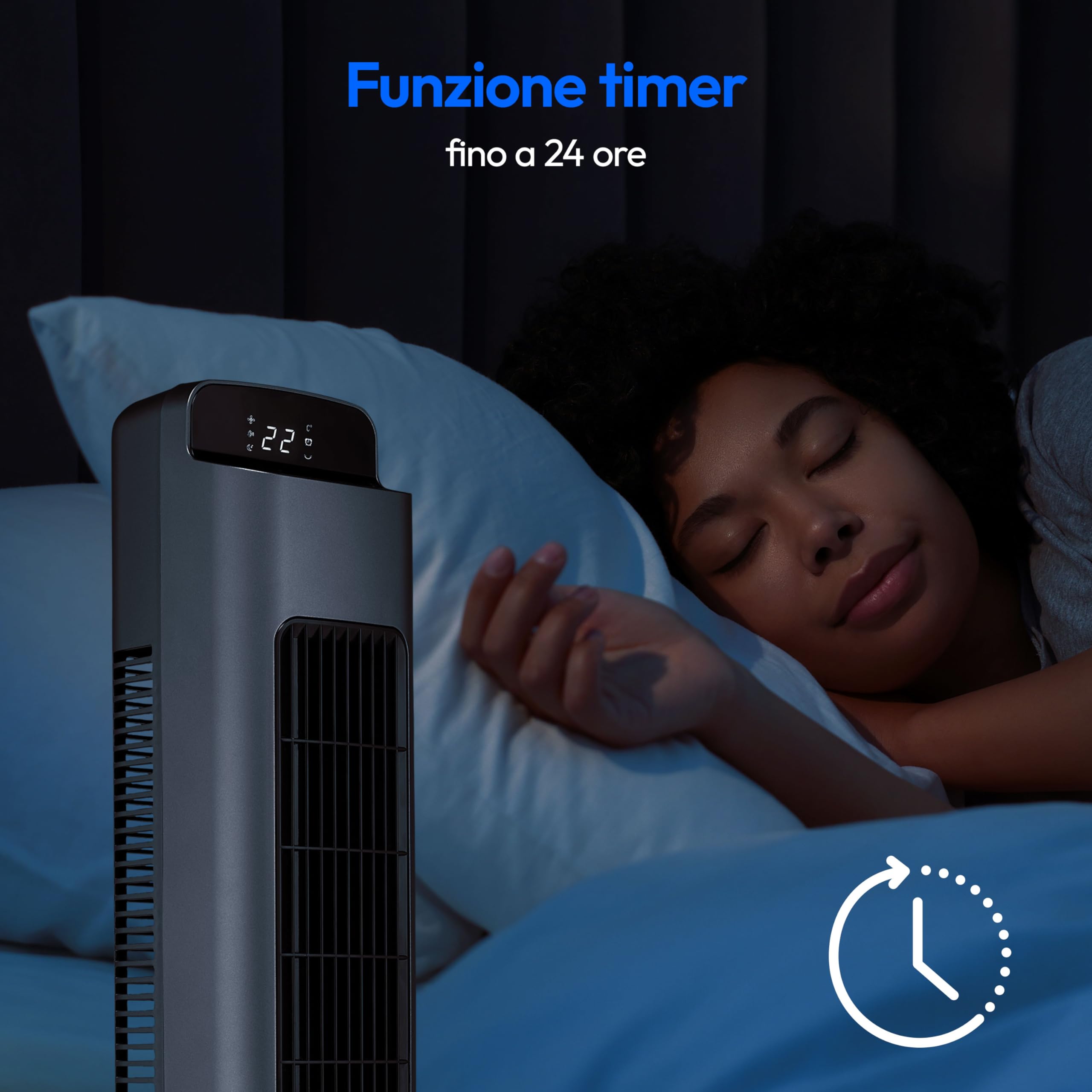 MEDION MD10809 Ventilatore a Torre 45W Silenzioso 5 Velocità