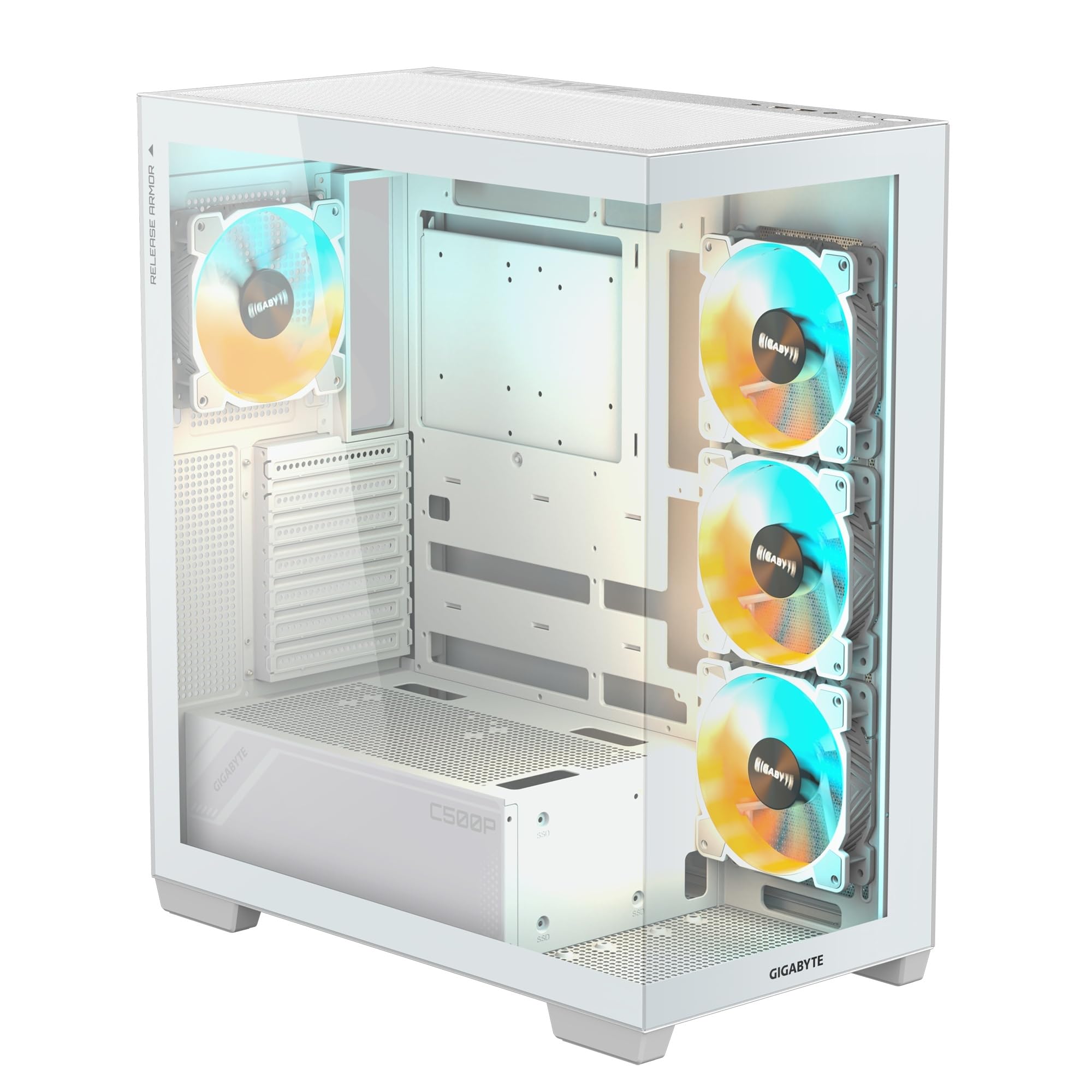 GIGABYTE C500 Panoramic Stealth case ATX vetro nero