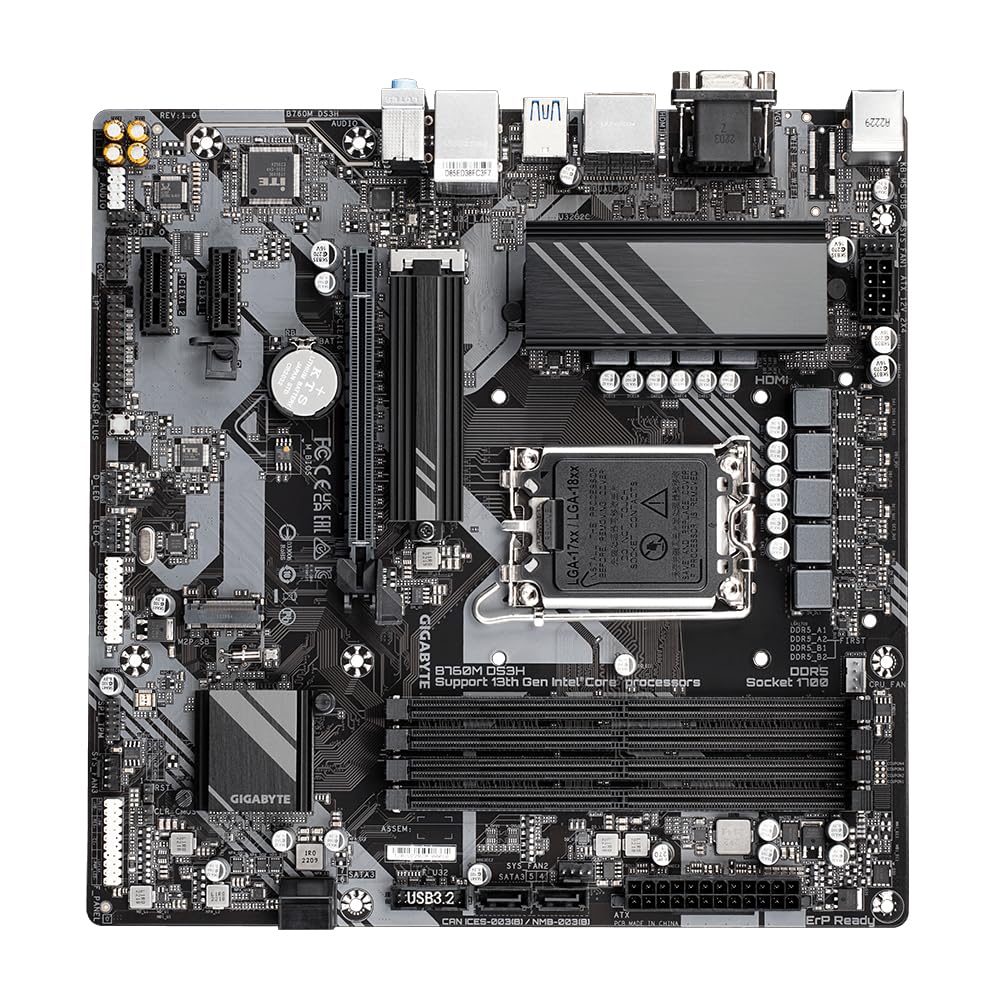 GIGABYTE B760M DS3H scheda madre DDR5 LGA 1700