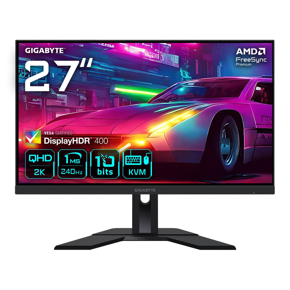 Gigabyte M27Q X monitor gaming 27" QHD 240Hz HDR400