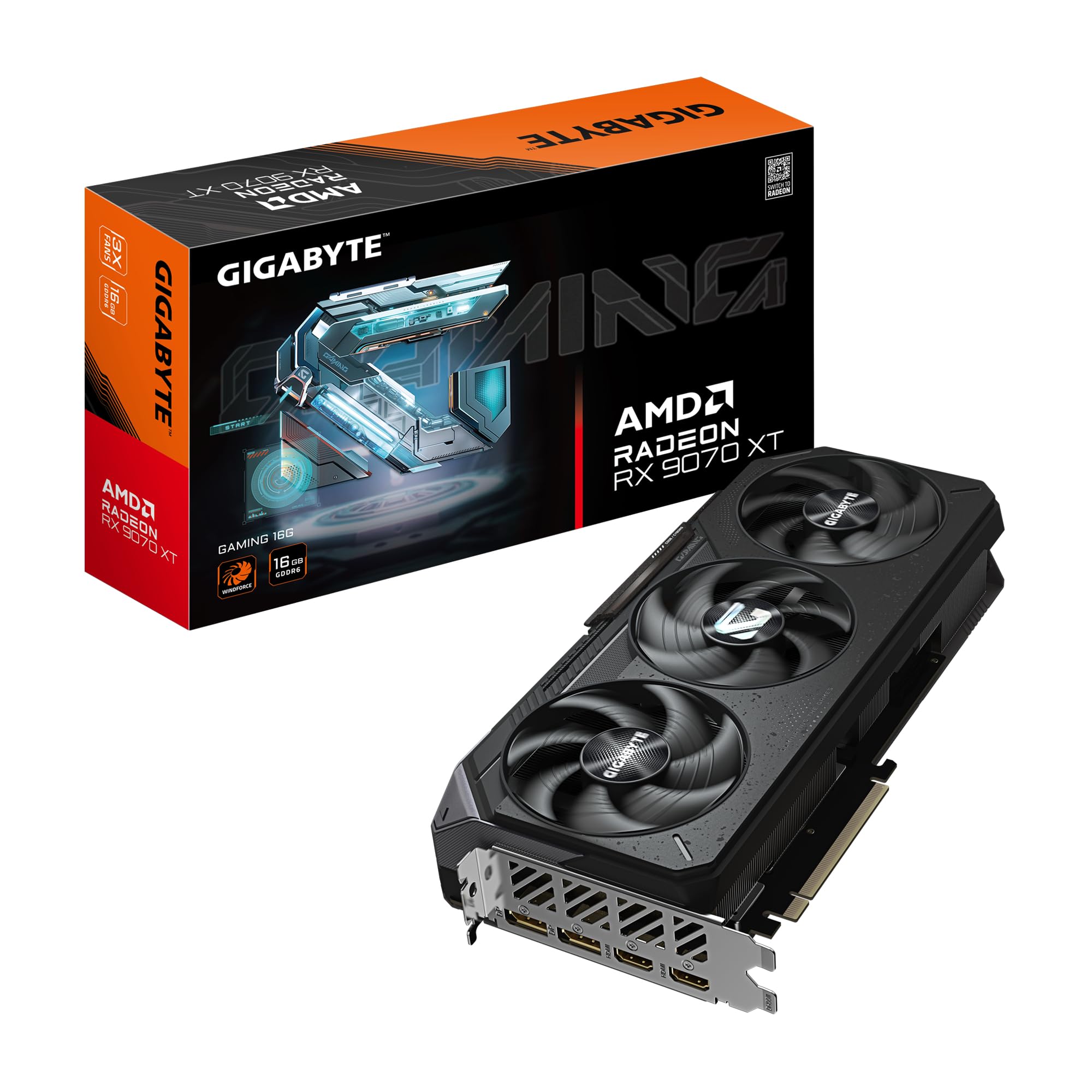 GIGABYTE GAMING RX 9070 XT GAMING 16G scheda video 16GB GDDR6