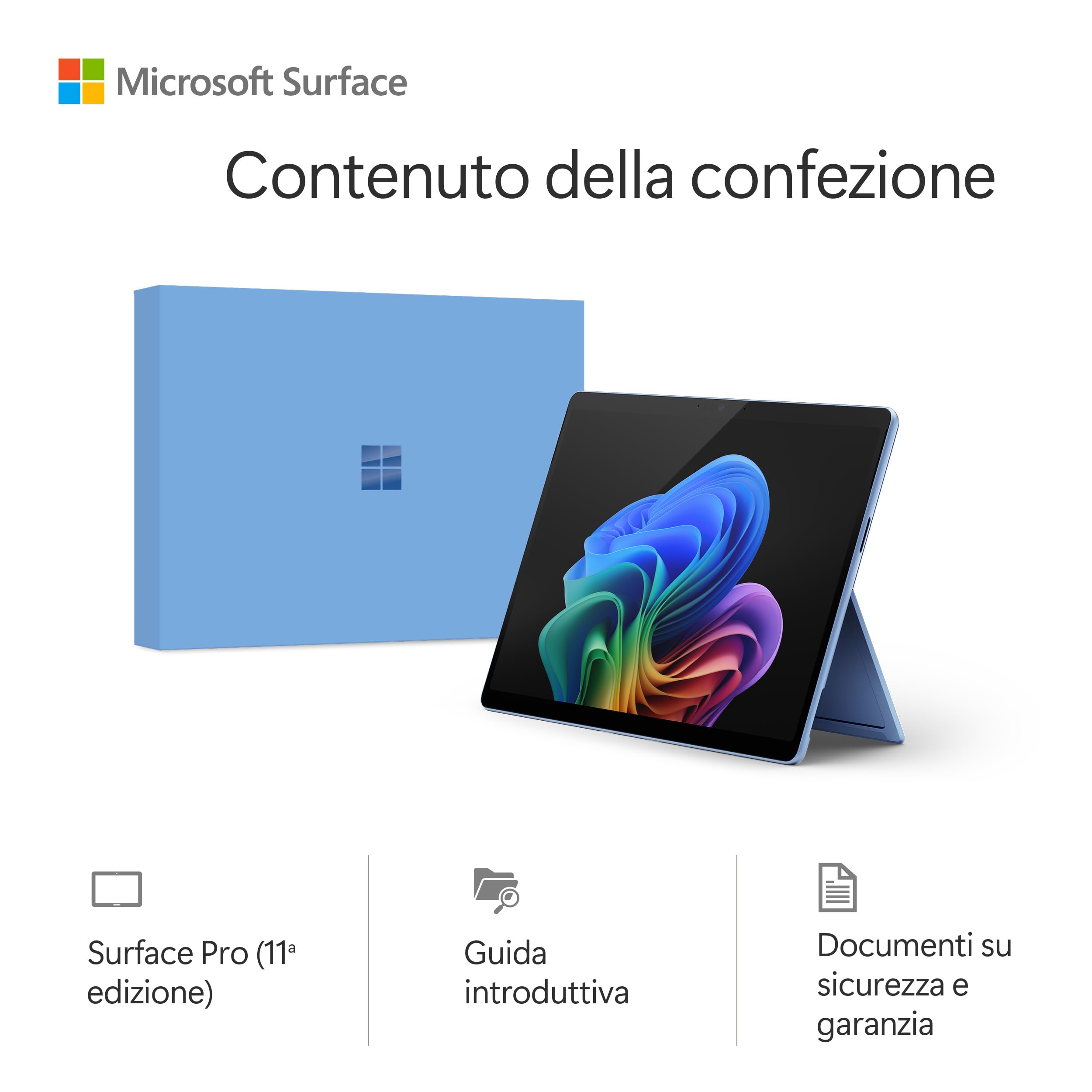 Microsoft Surface Pro 11 Snapdragon X Elite notebook 16GB 512GB zaffiro OLED