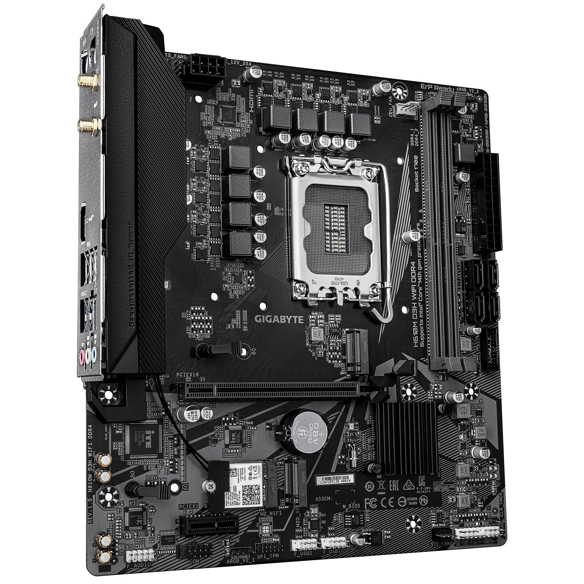 GIGABYTE H610M D3H WIFI DDR4 scheda madre LGA1700 M.2