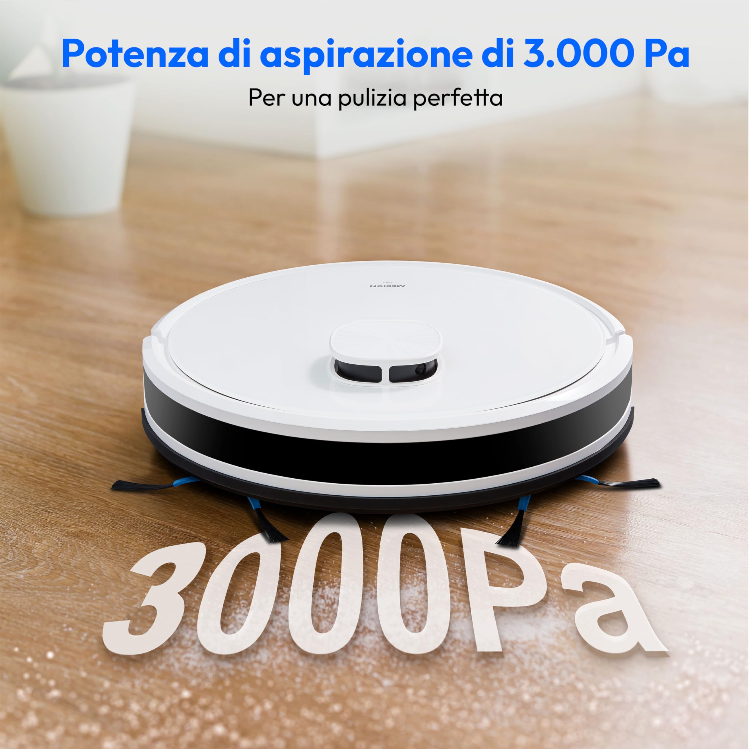 Medion X20 SW robot aspirapolvere lavapavimenti laser 3000Pa