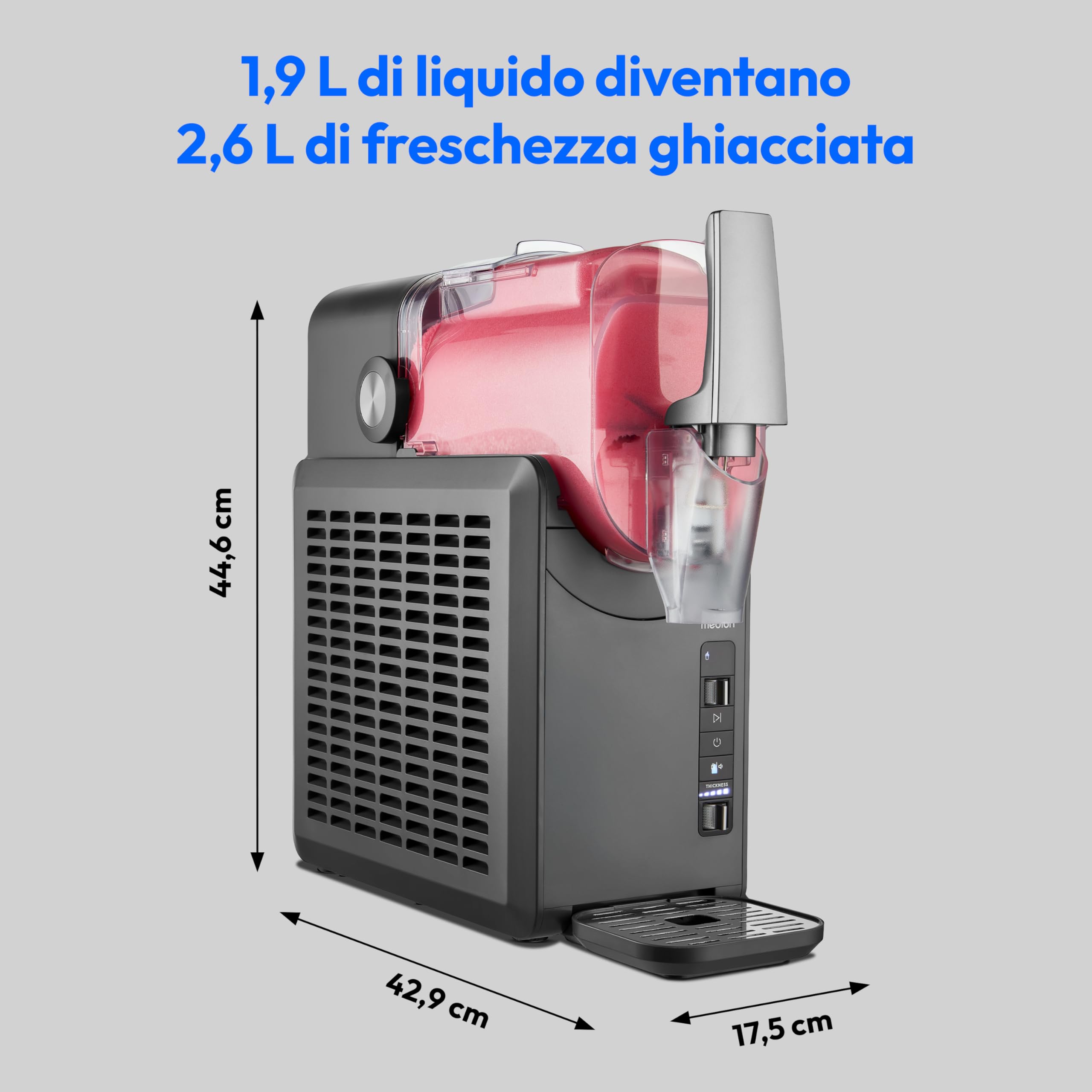 Medion MD12090 Macchina Granita 2,6L Argento 5 Programmi