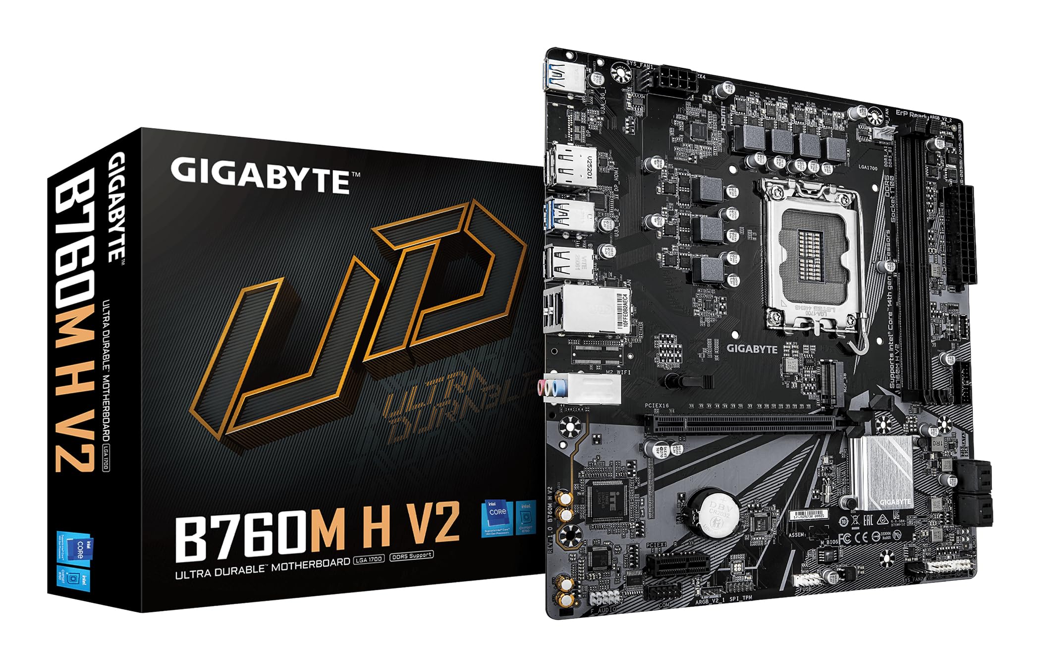 GIGABYTE B760M H V2 scheda madre LGA1700 DDR5 M.2