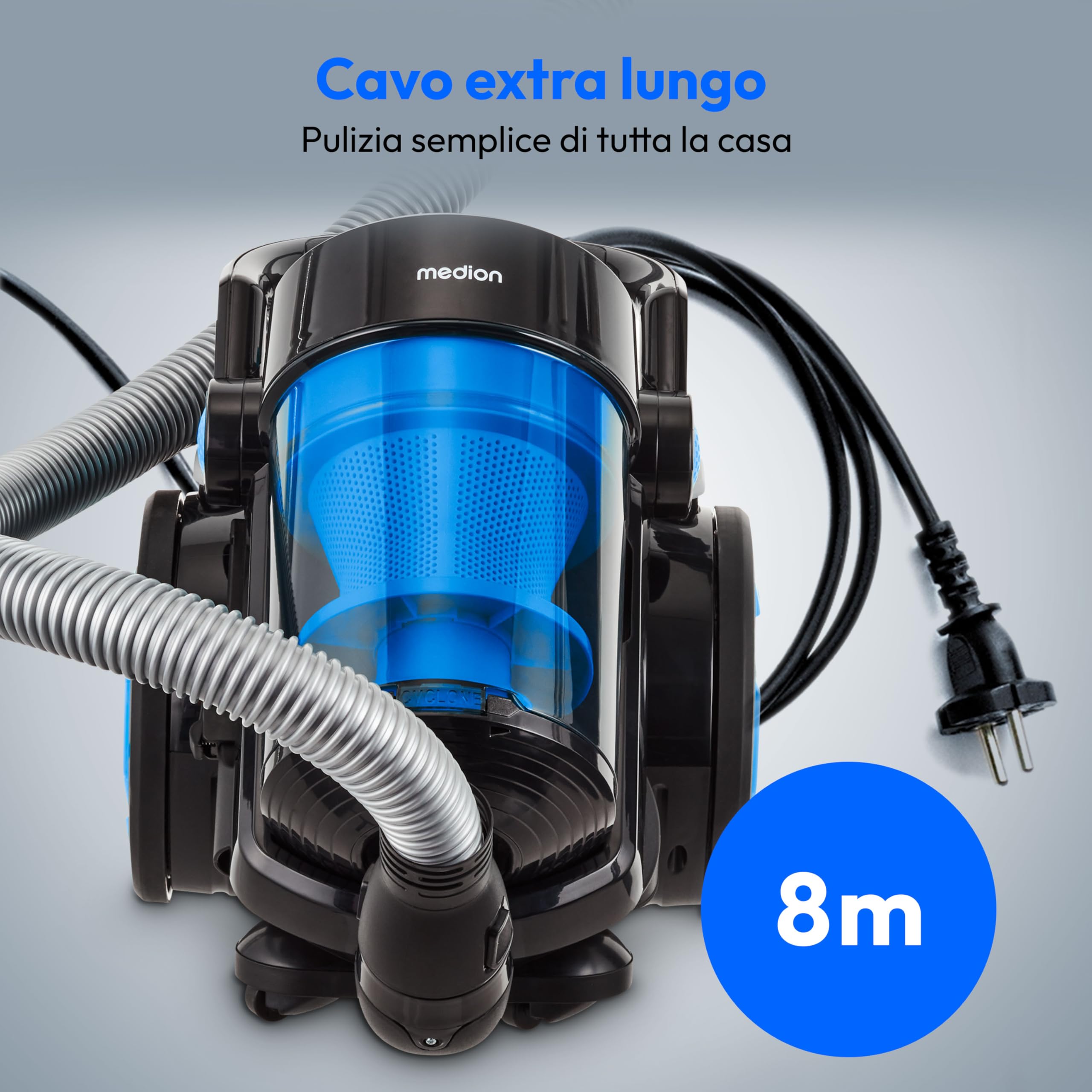 MEDION P4000 MD 11906 aspirapolvere ciclonico blu 4,3 L