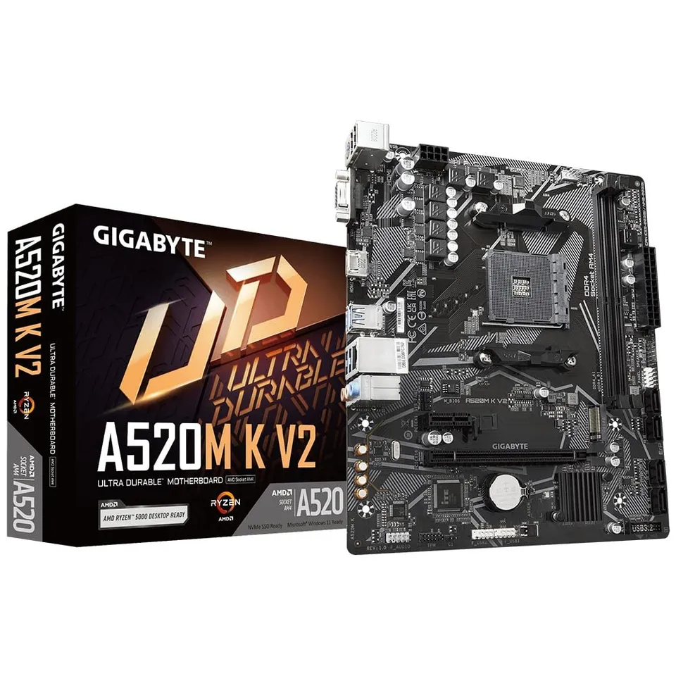 GIGABYTE A520M K V2 scheda madre AM4 Micro-ATX