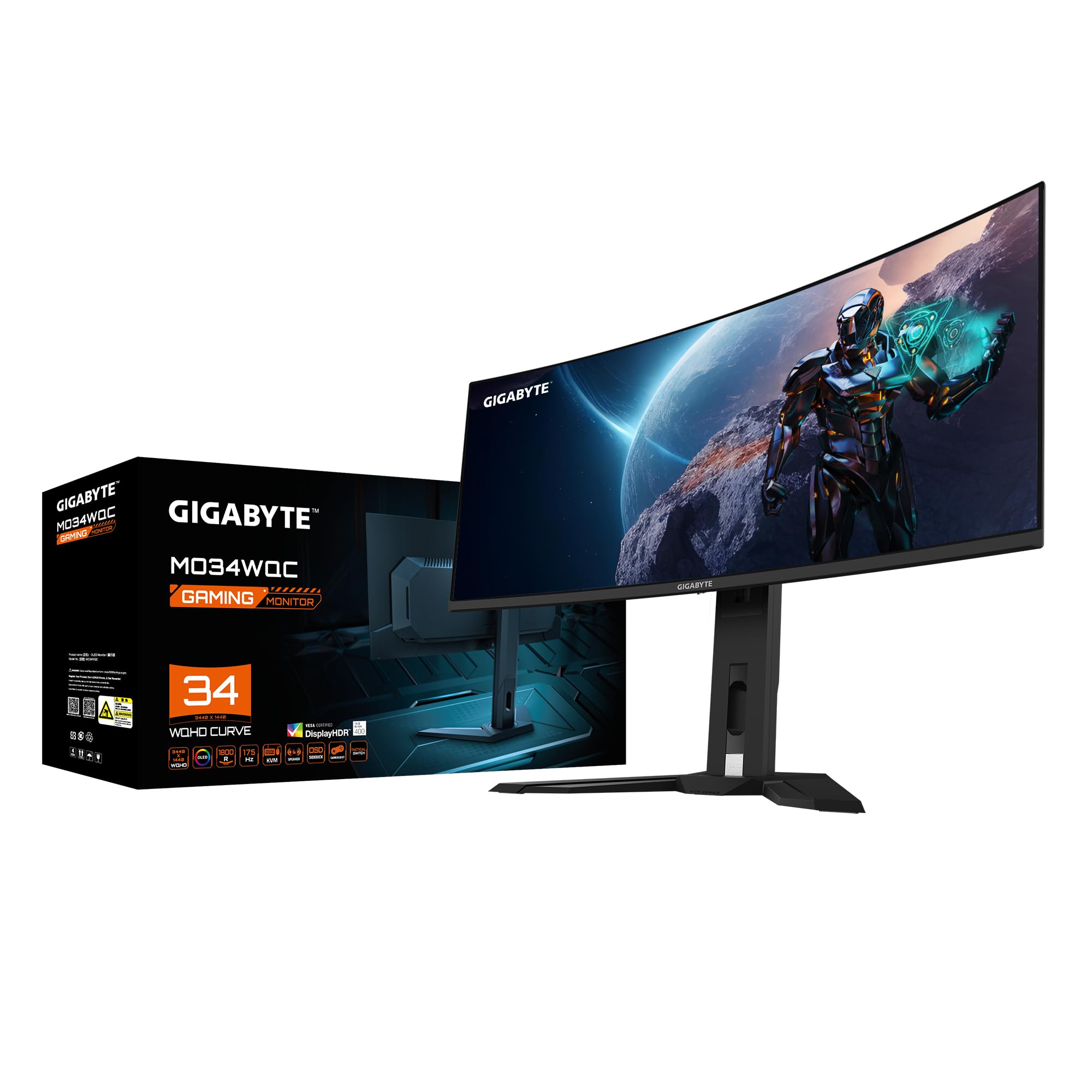 GIGABYTE MO34WQC monitor curvo 34" OLED WQHD 175Hz