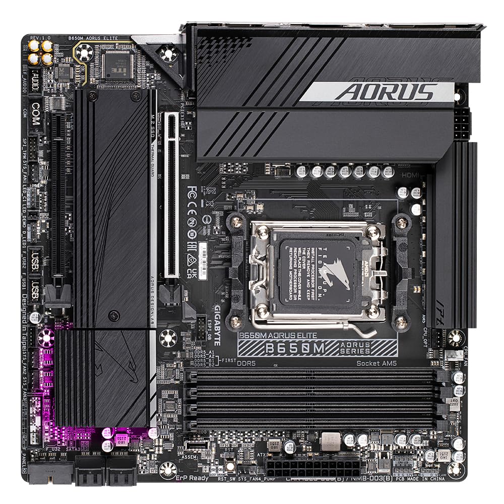 Gigabyte B650M Aorus Elite Scheda Madre AM5 DDR5 Micro ATX