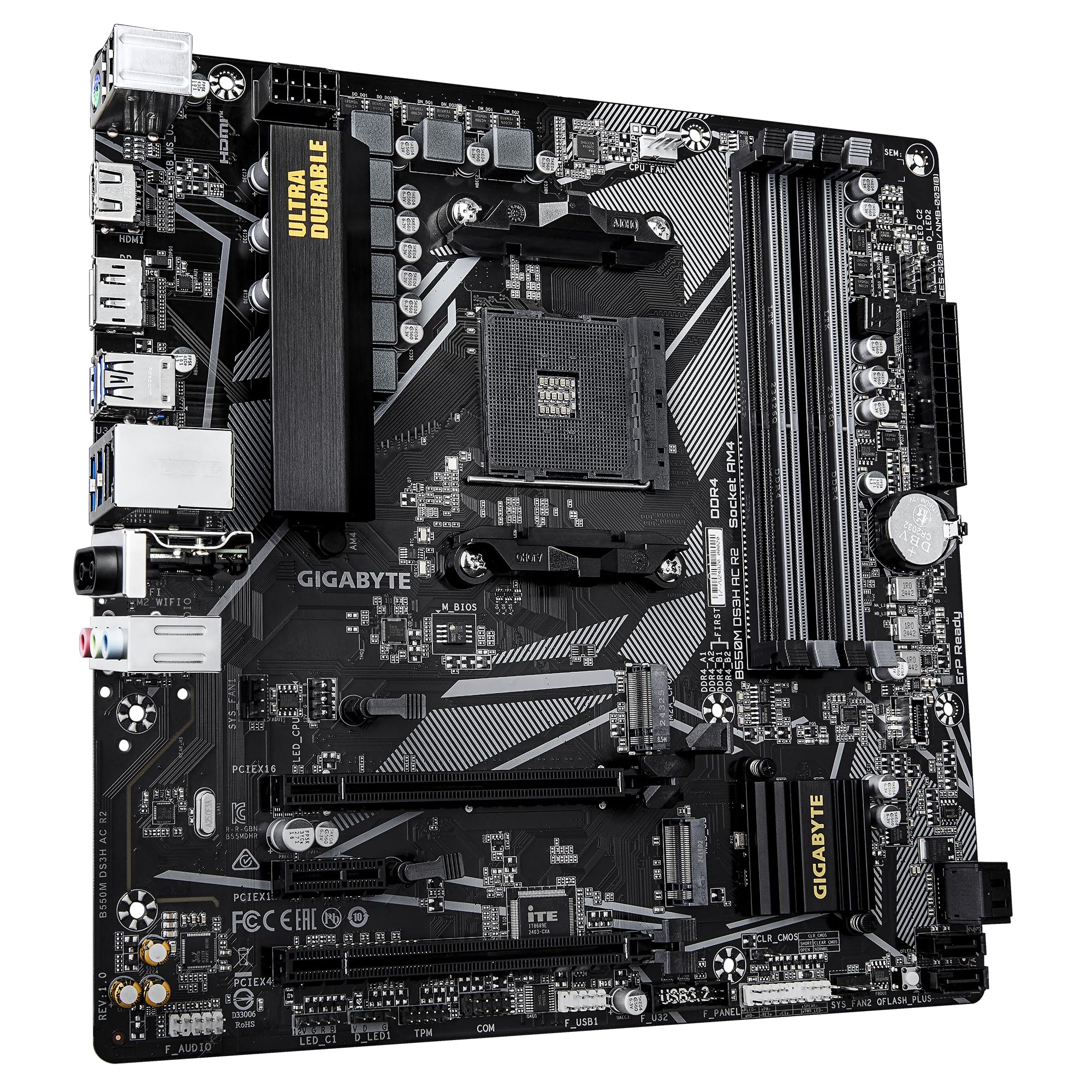 GIGABYTE B550M DS3H AC R2 Scheda Madre AM4 DDR4 Wi-Fi 5