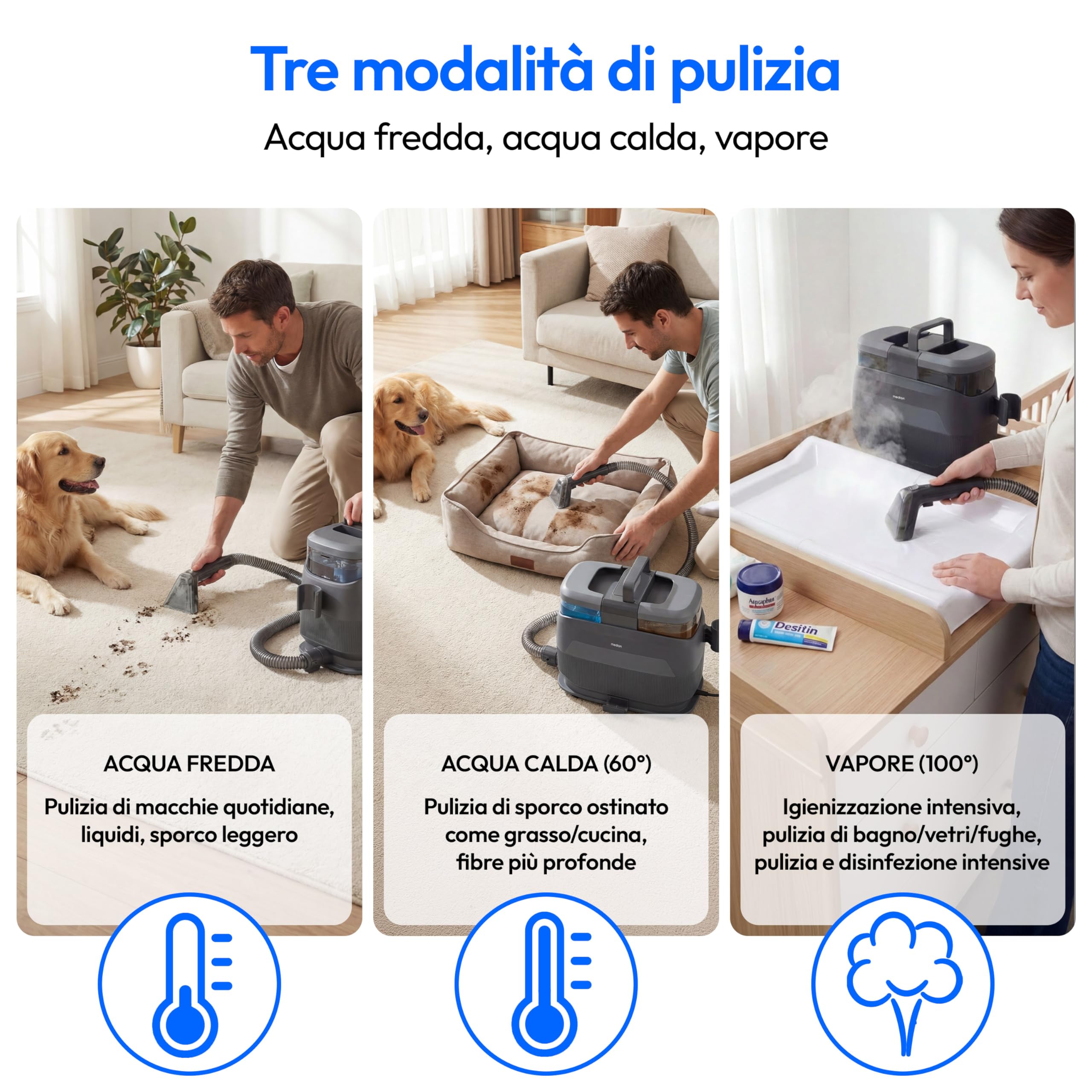 MEDION X10 UC Lavapoltrone Aspiraliquidi 1650W