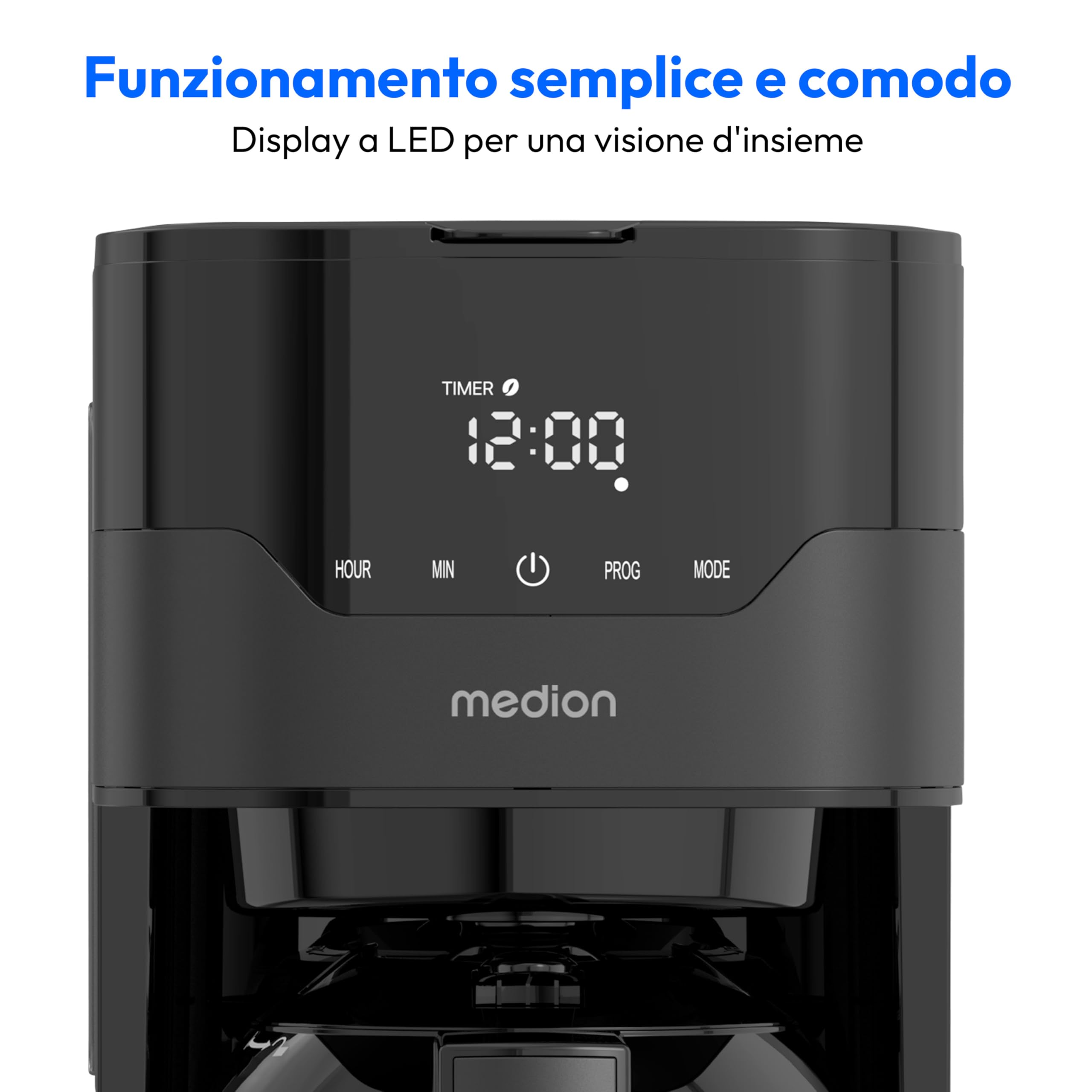 MEDION MD18458 macchina caffè filtro nero 1,2 L termica