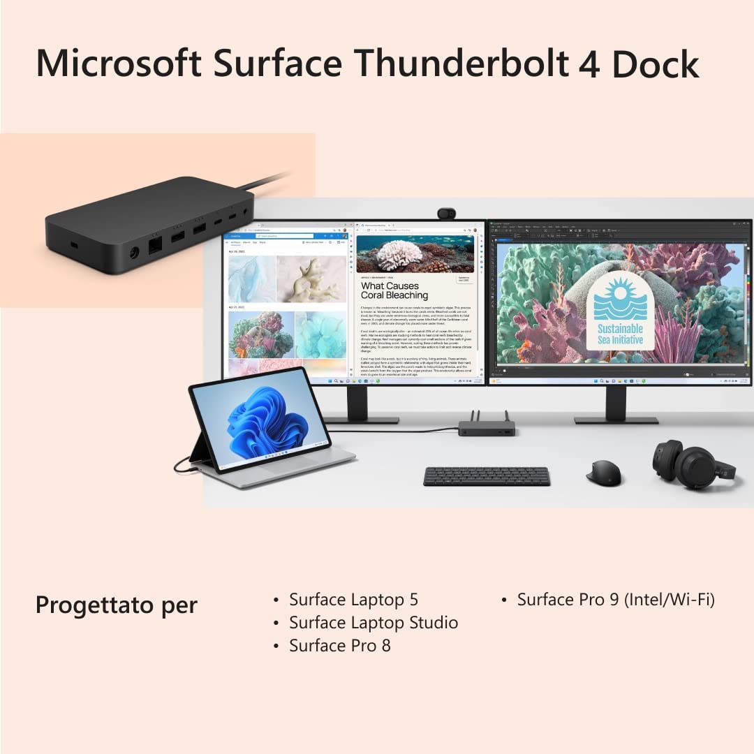 Microsoft Surface Thunderbolt 4 Dock docking station 8 porte