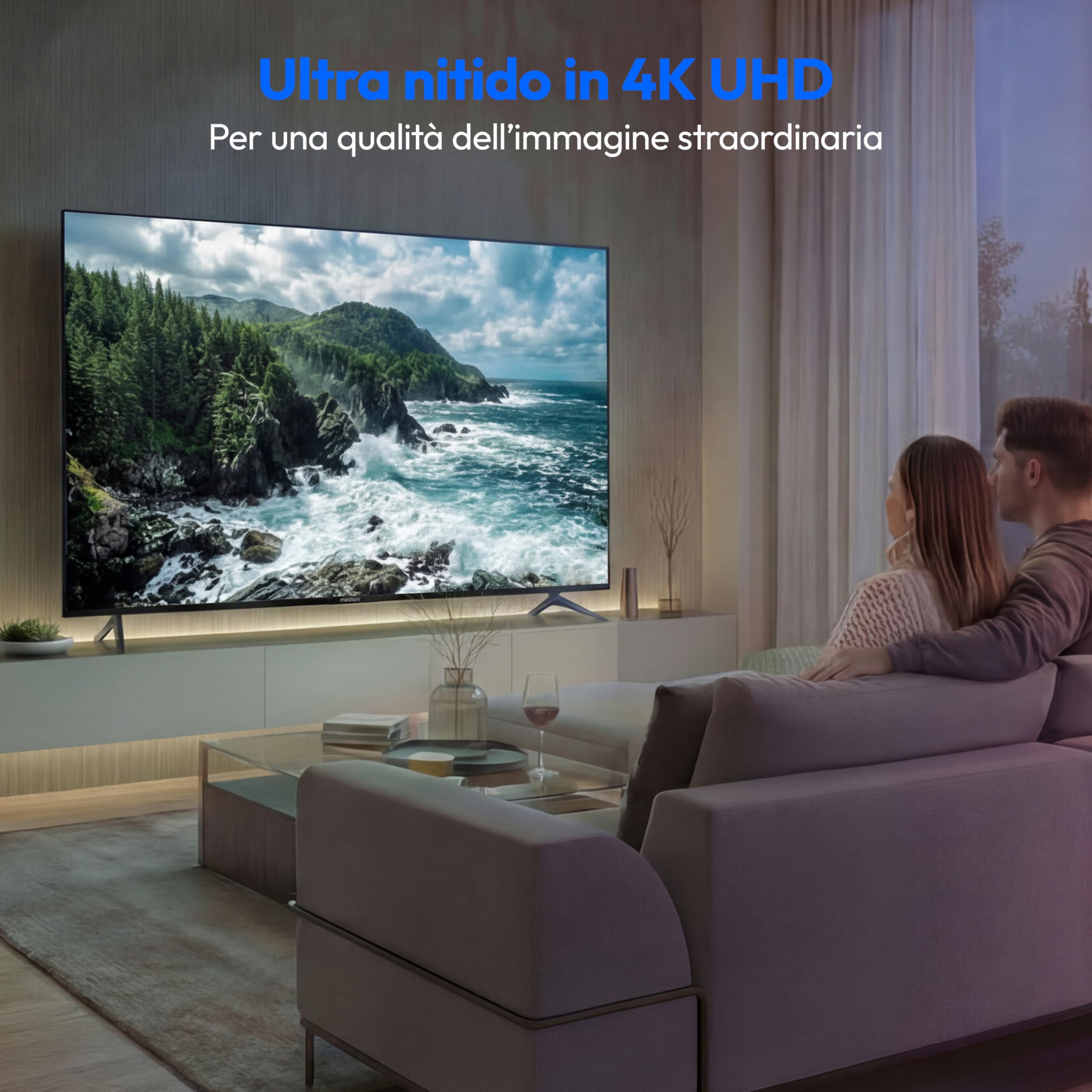 MEDION MD865201 TV 65" 163,9cm UHD 4K HDR10 Smart VIDA