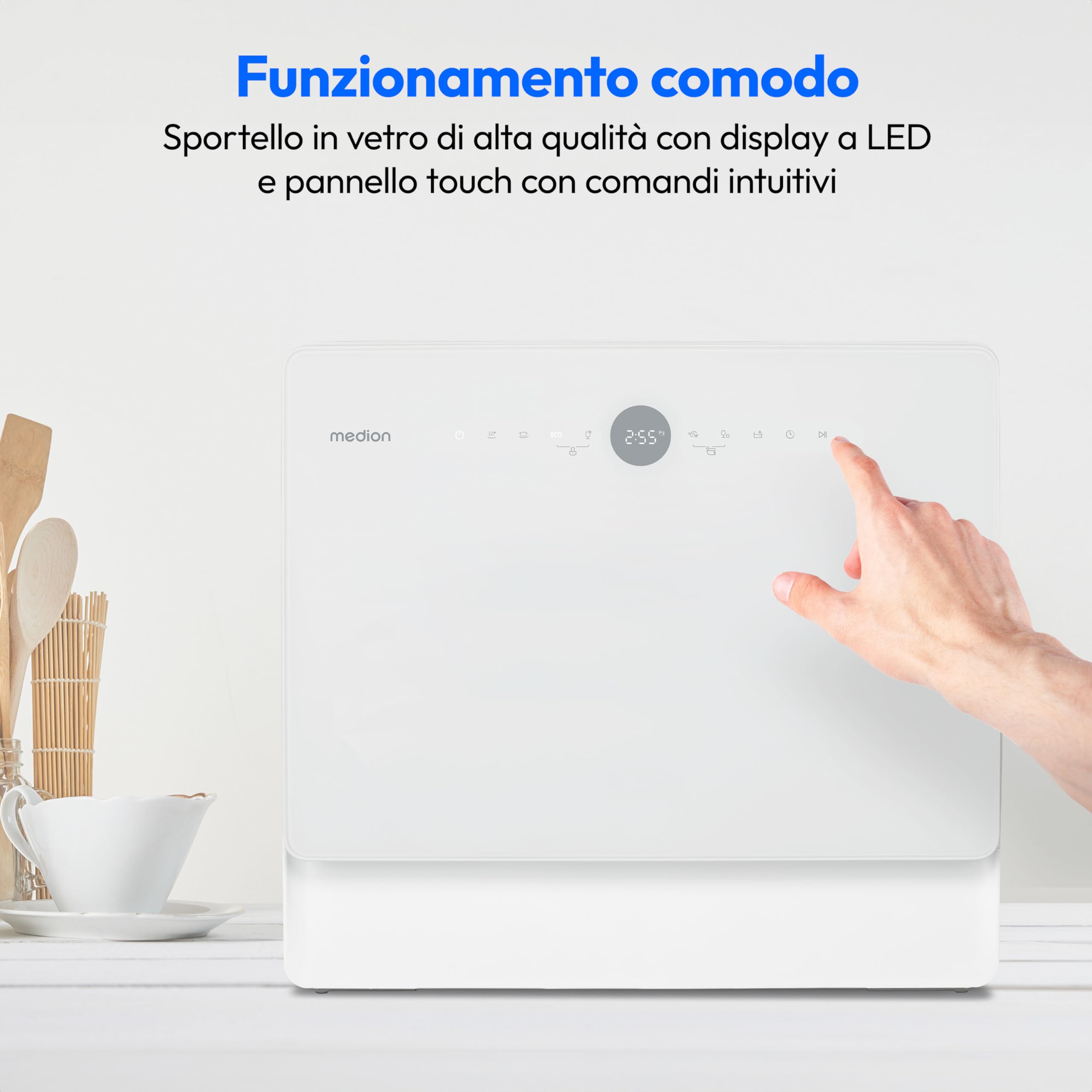 Medion Life DWT50 mini lavastoviglie da tavolo 5 coperti 7 programmi