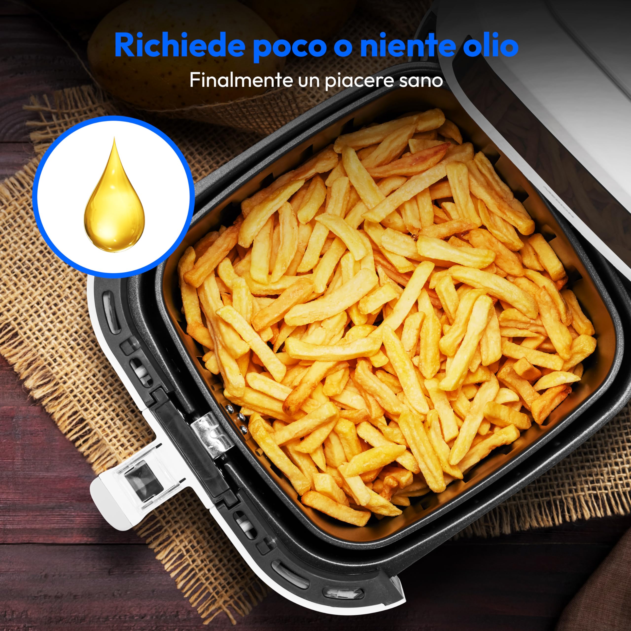 MEDION E40 XL friggitrice ad aria bianca 5,2L 2150W