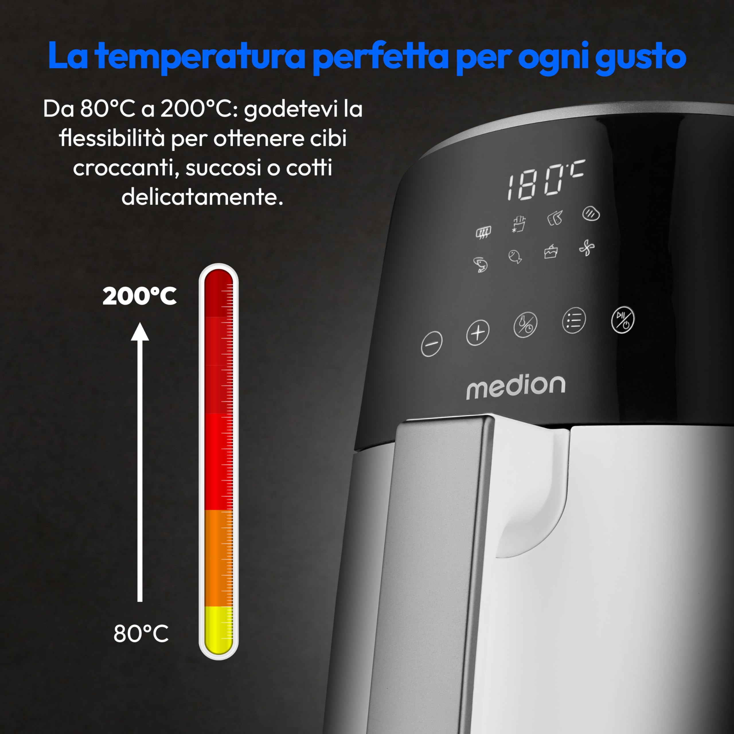 Medion Life P40 L MD13030 friggitrice ad aria 4,7L bianca