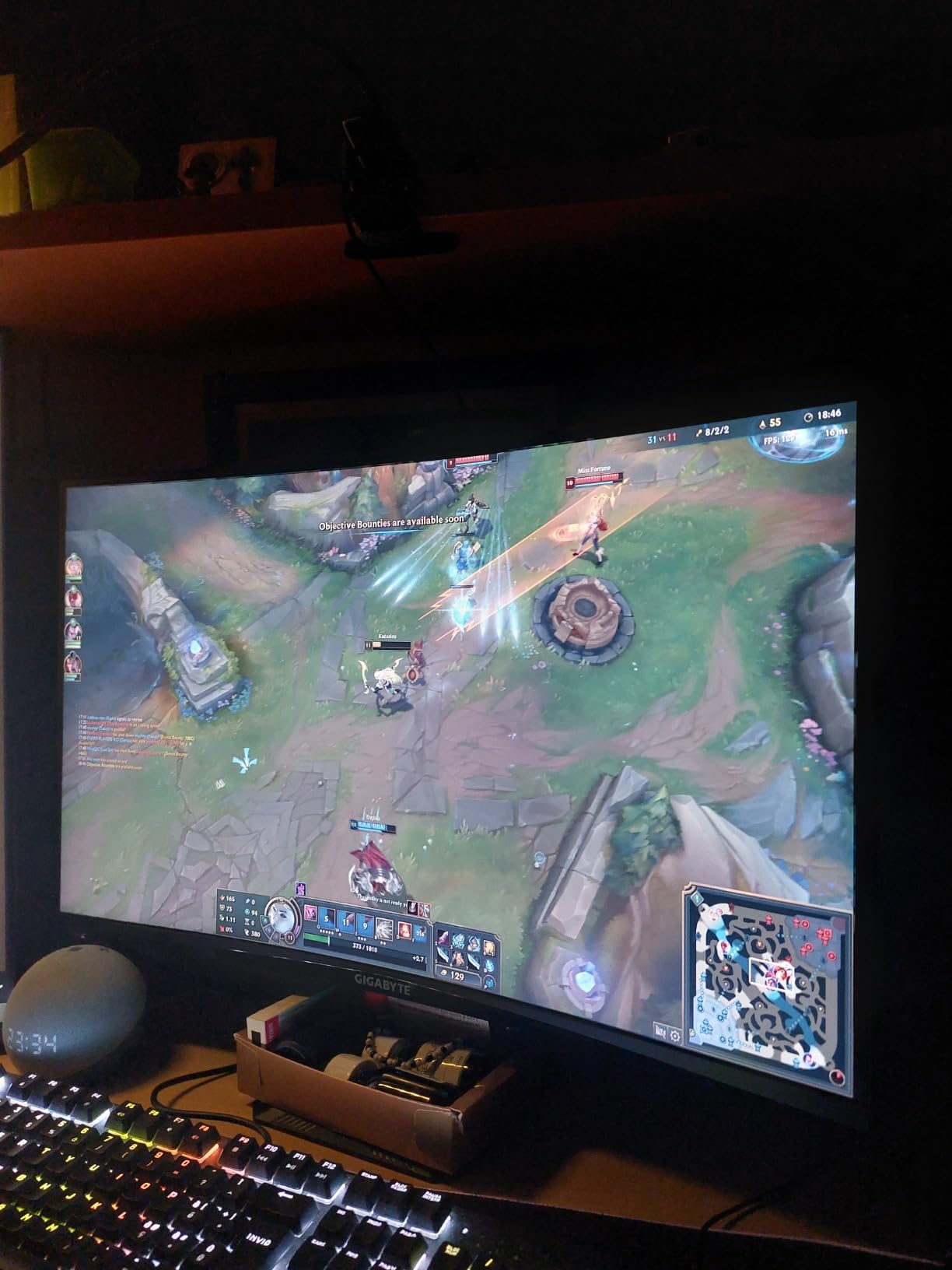 GIGABYTE GS27QC monitor curvo 27" QHD 165Hz 1ms