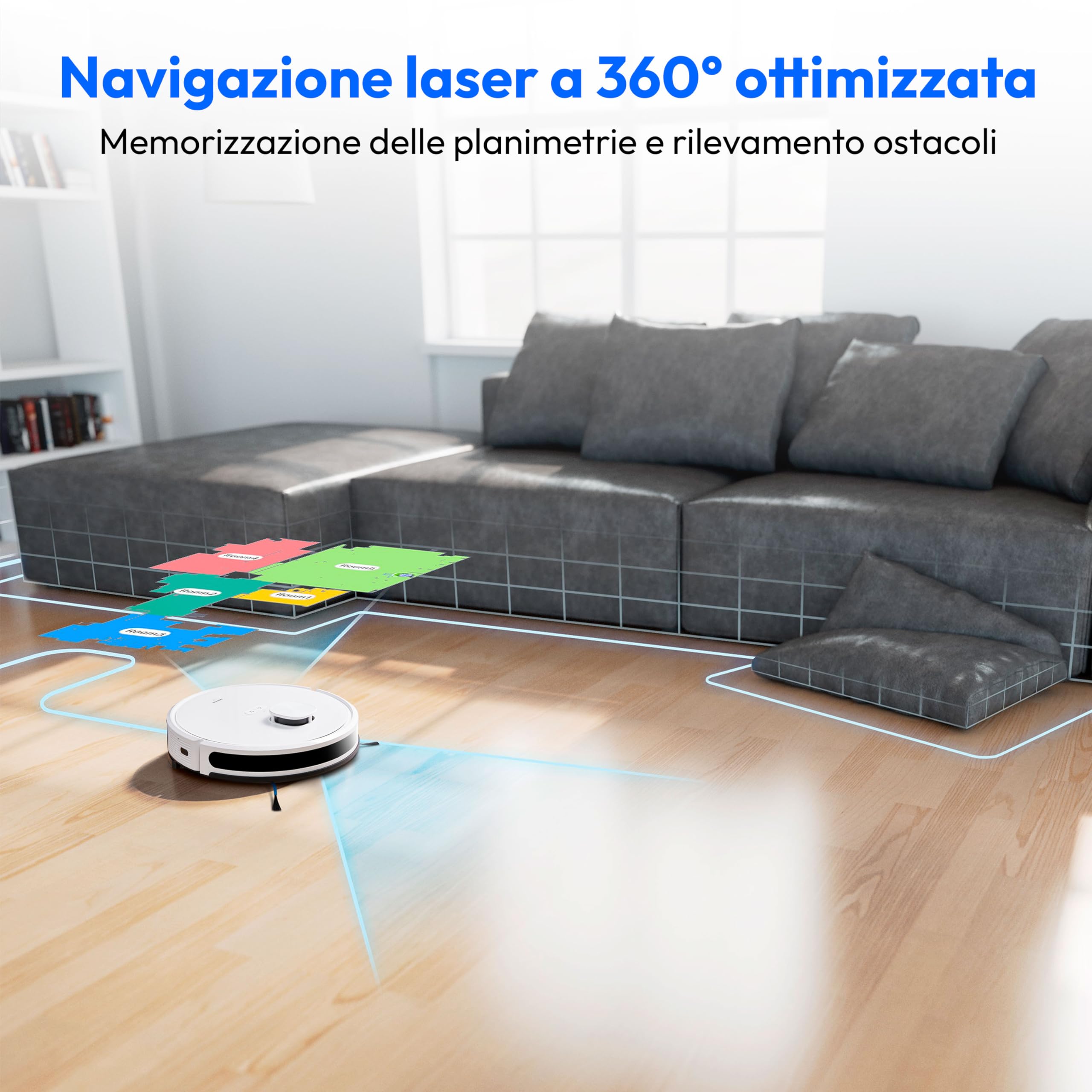 Medion X20 SW robot aspirapolvere lavapavimenti laser 3000Pa